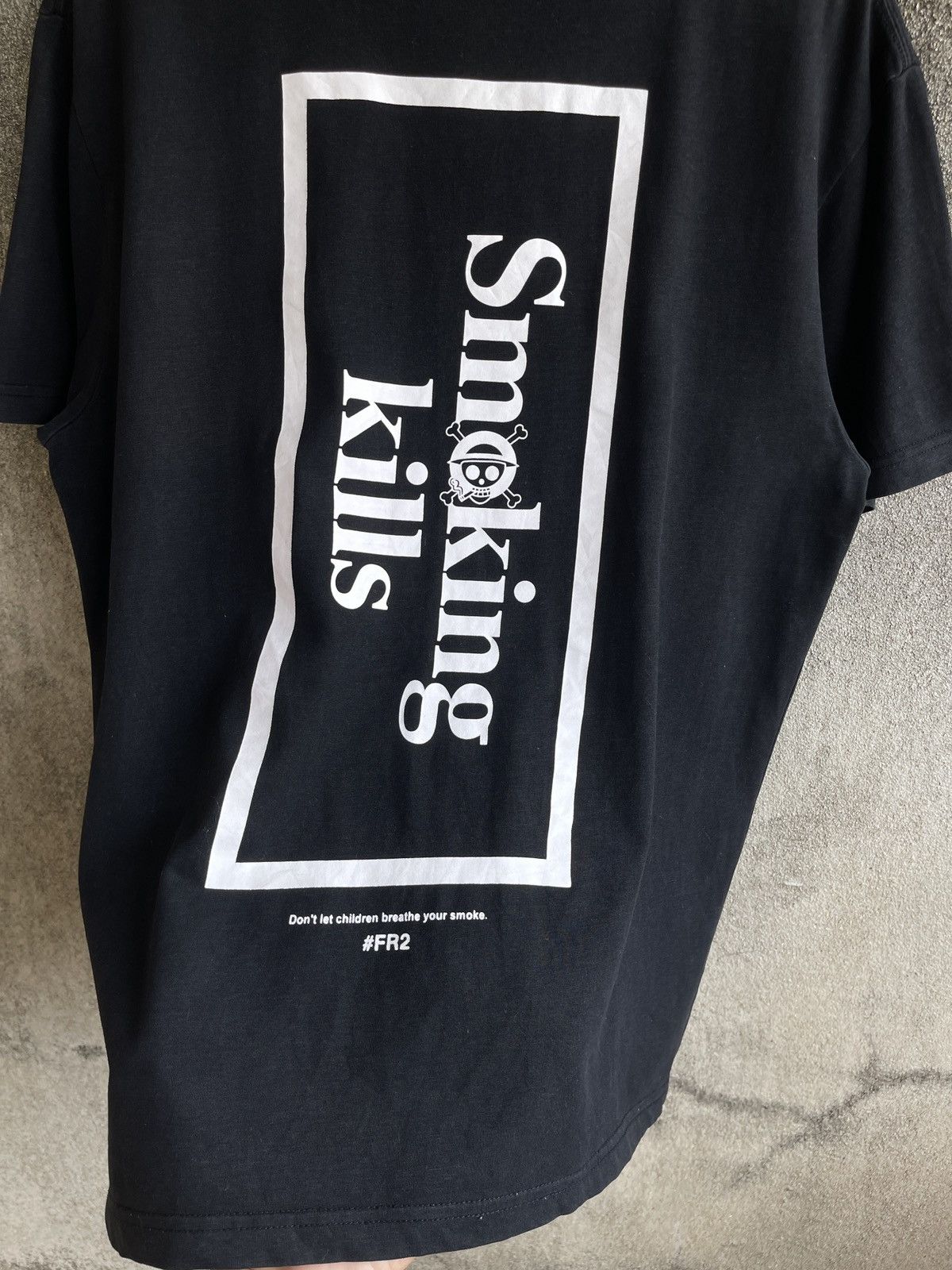 FR2 A/W’25🔥FR2 x ONE PIECE🔥Smoking Kills Logo Rabbit Black Tee Size US L / EU 52-54 / 3 - 13 Thumbnail