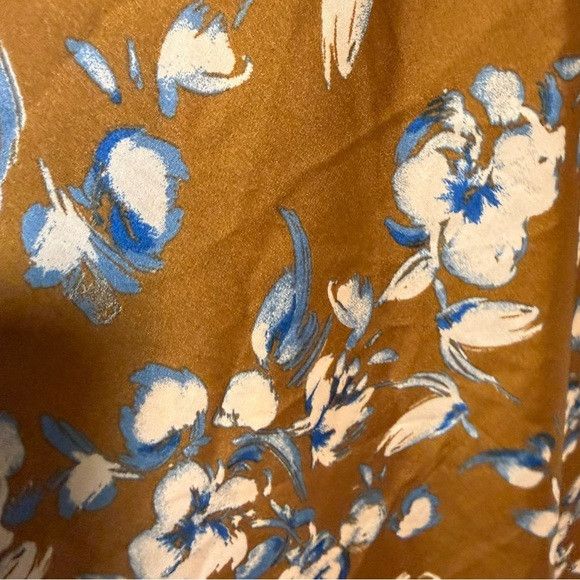 Other Audrey 3+1 Rust Floral Cowl Neck Slip Dress – Size L Size L / US 10 / IT 46 - 3 Thumbnail