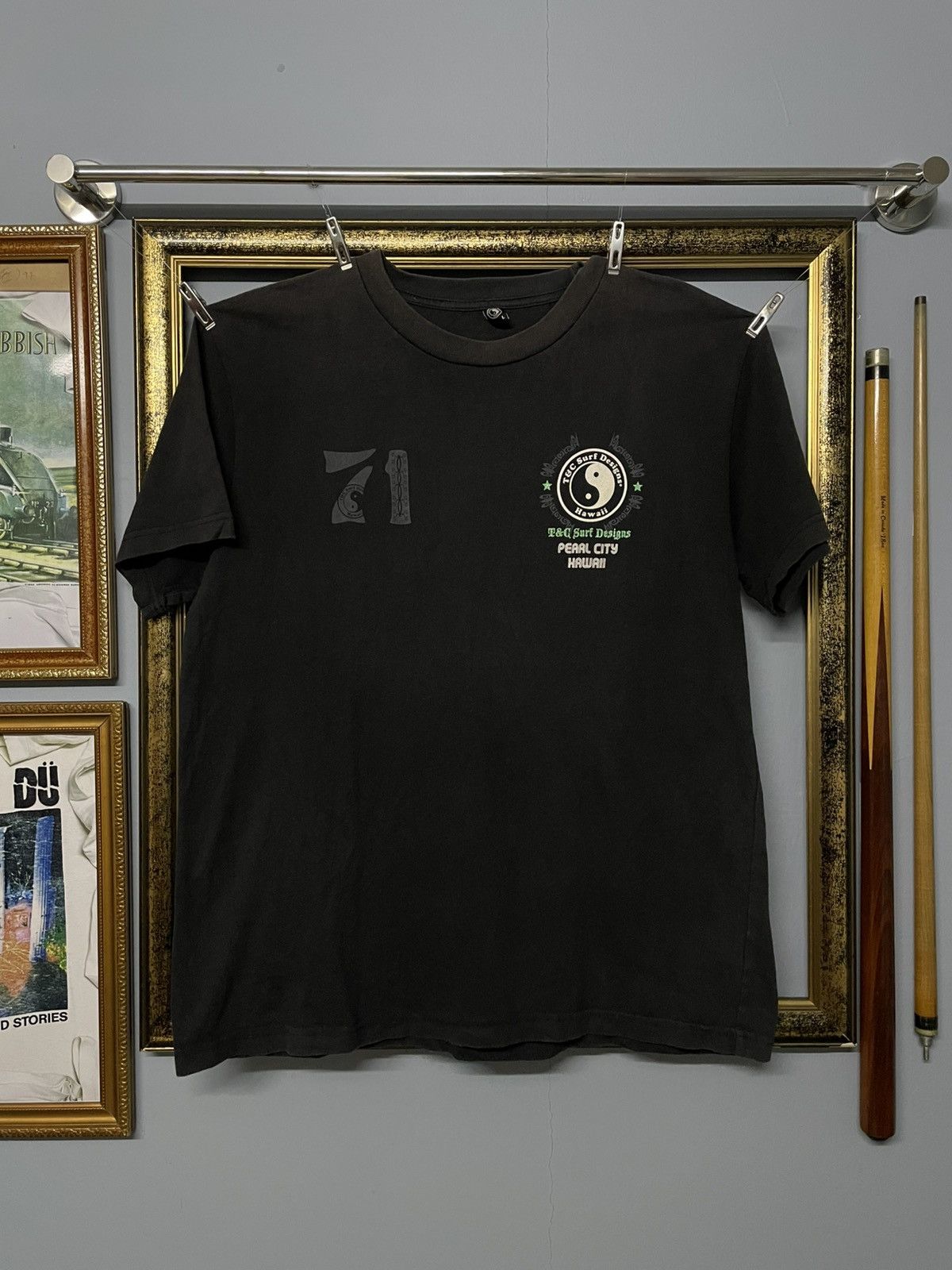 Designer × Japanese Brand × Vintage Vintage 90s Designer T&C Surf Yin&Yang Sunfaded Surfing Tee Size US M / EU 48-50 / 2 - 6 Thumbnail