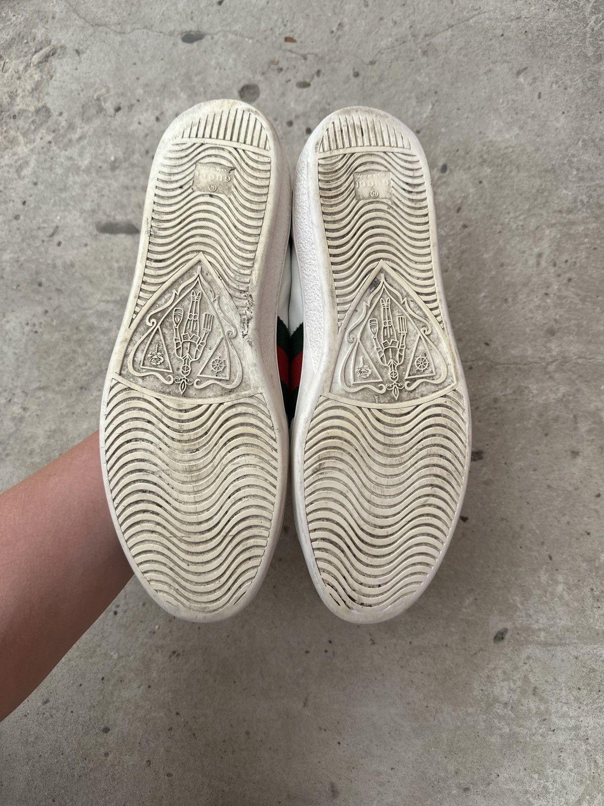Gucci Vintage Gucci Ace Tiger Leather Sneakers Luxury Old Money Size US 12.5 / EU 45-46 - 16 Thumbnail