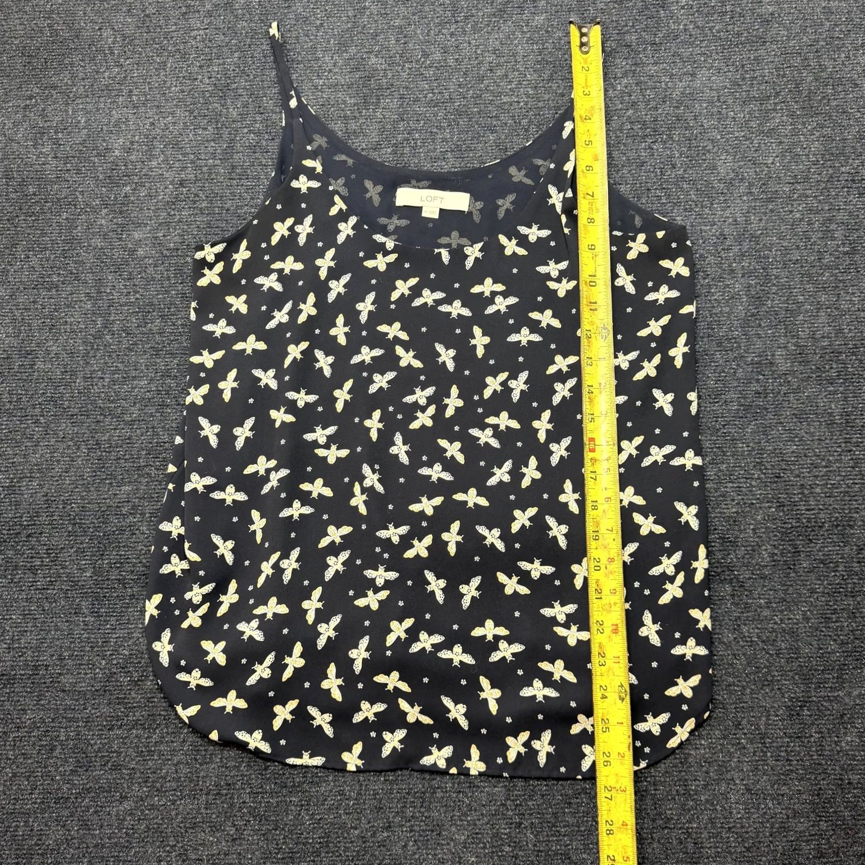 Loft LOFT Tank Top Womens Moth Print Blue Sleeveless Camisole Scoop Neck Tank Top Womens Medium Blue Moth Print Sleeveless Casual Summer Size M / US 6-8 / IT 42-44 - 5 Thumbnail