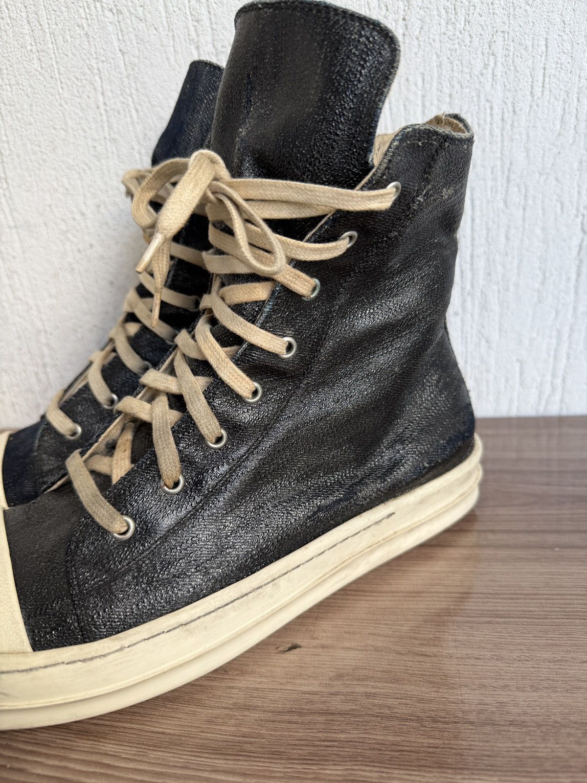 Rick Owens Drkshdw subhuman waxed ramones Size US 11 / EU 44 - 8 Thumbnail