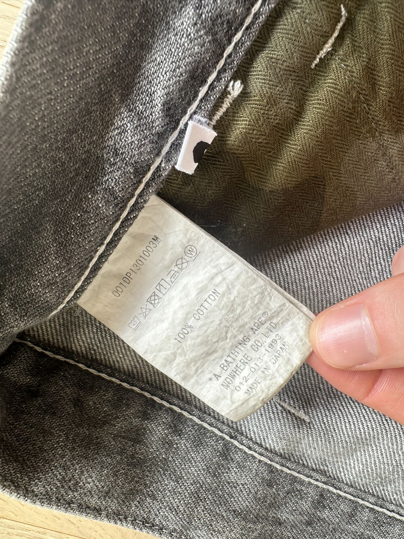 Bape Bape Painter Denim Pants (Gray/Black) Size US 28 / EU 44 - 9 Thumbnail