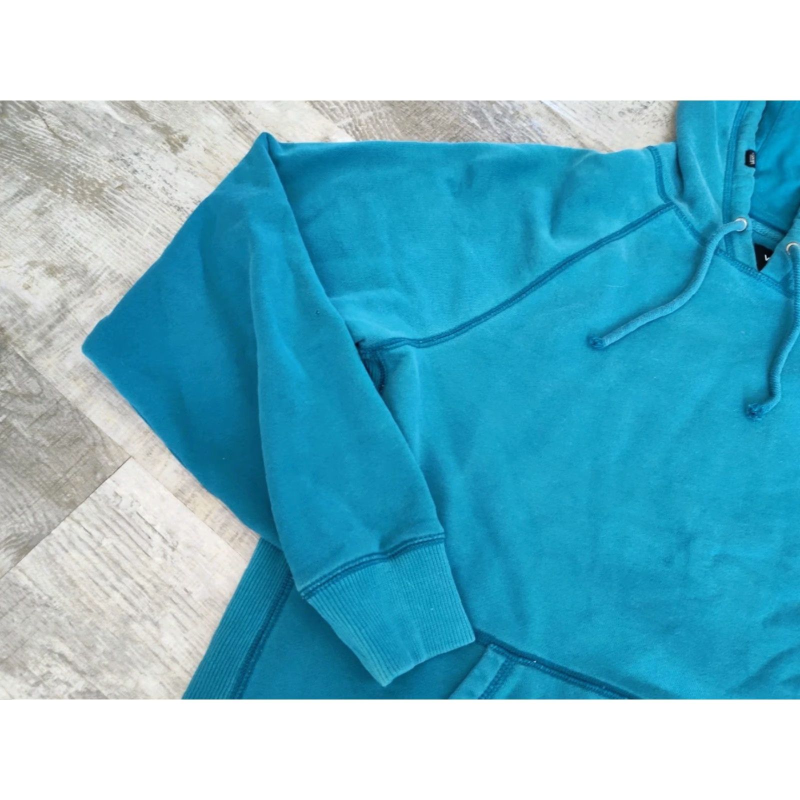 Vans VANS Off The Wall Hoodie Mens M Pullover Sweatshirt Teal Y2K Retro Skateboarding Streetwear Size US M / EU 48-50 / 2 - 5 Thumbnail