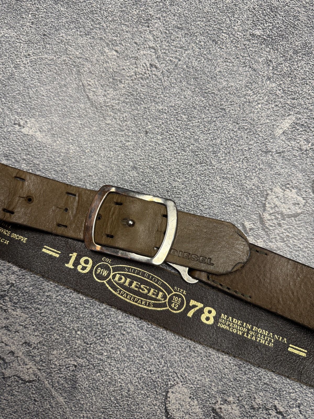 Diesel Y2K Diesel Belt Metal Logo Japanese Size ONE SIZE - 5 Thumbnail