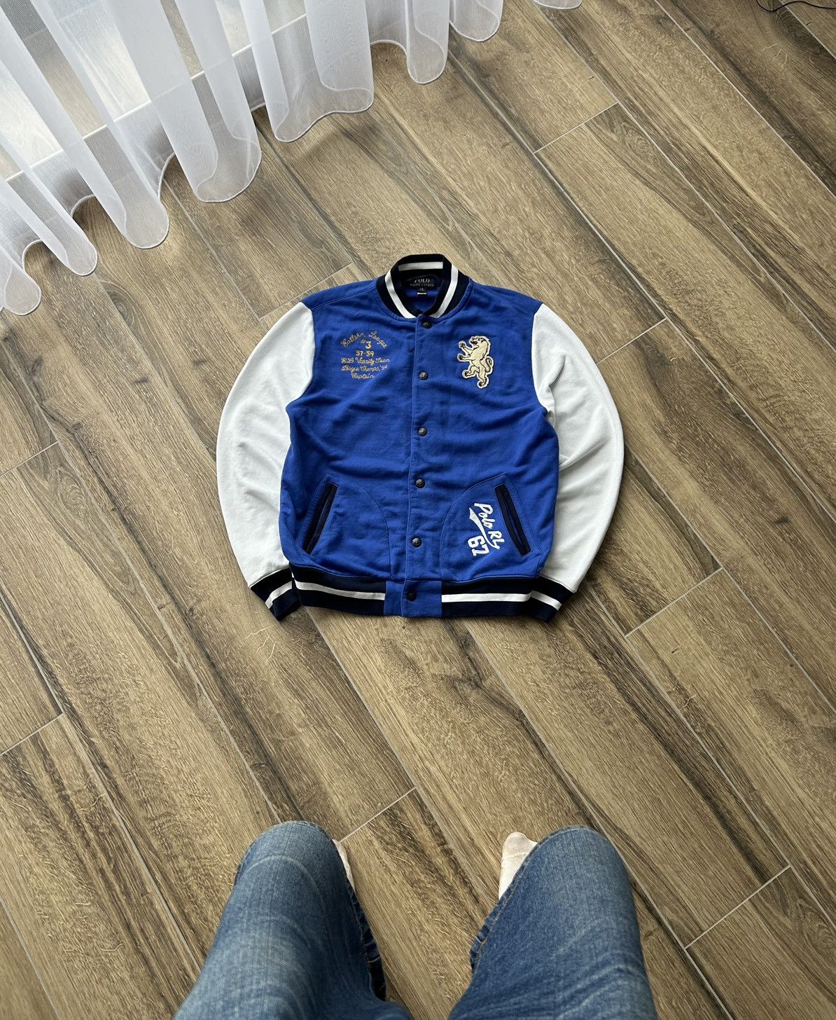Polo Ralph Lauren × Vintage Polo Ralph Lauren Varsity Jacket mens rare Size US M / EU 48-50 / 2 - 1 Thumbnail