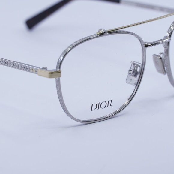 Dior New Dior CD DIAMONDO R2U F200 Eyeglasses - Silver/Gold Frame Size ONE SIZE - 4 Thumbnail