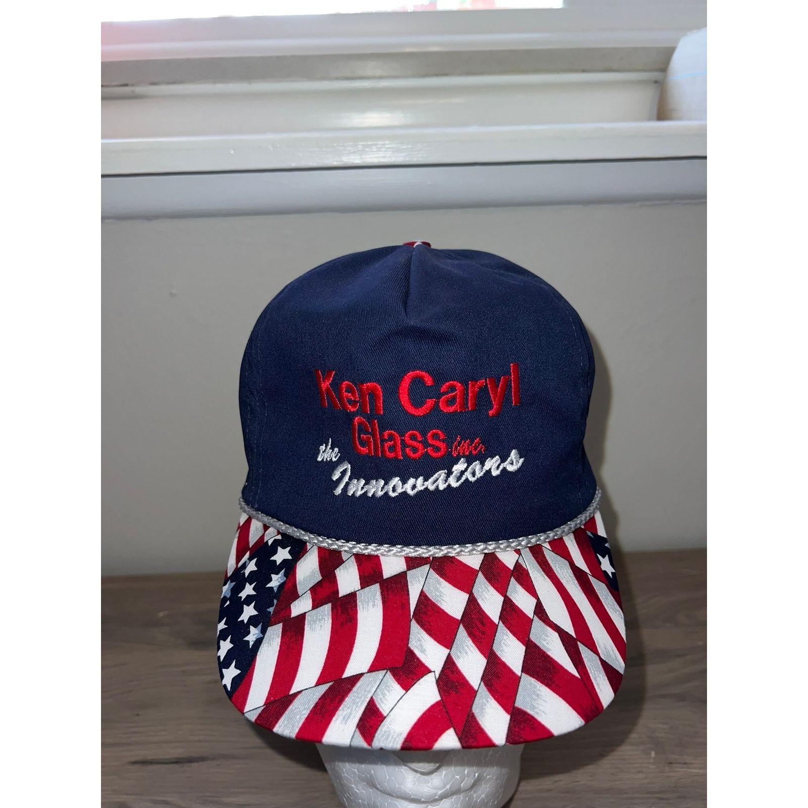 Vintage Vintage Ken Caryl Glass The Innovators America Flag Hat VTG Size ONE SIZE - 2 Thumbnail