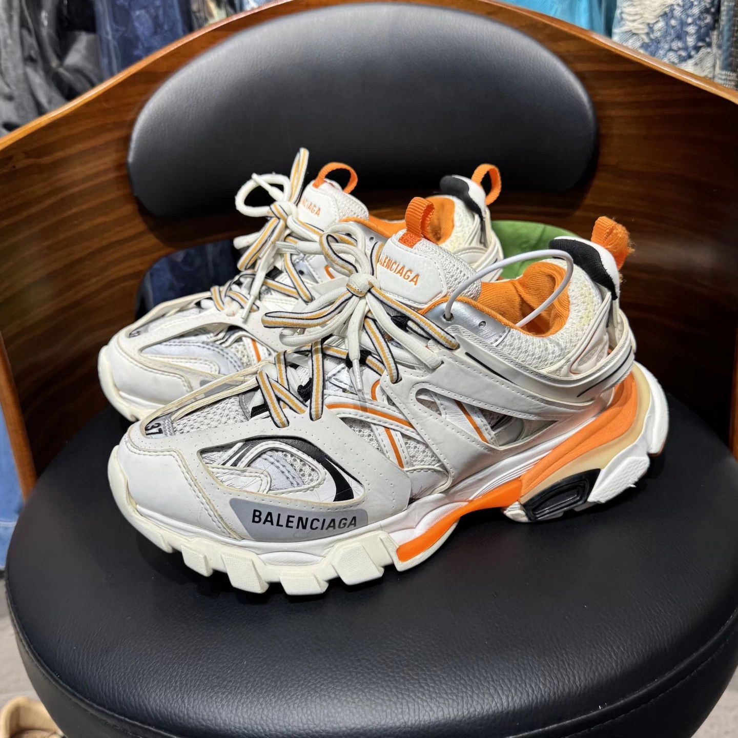 Balenciaga Balenciaga Track White Orange 37 Exc Cond Org Box Size US 6 / IT 36 - 1 Thumbnail