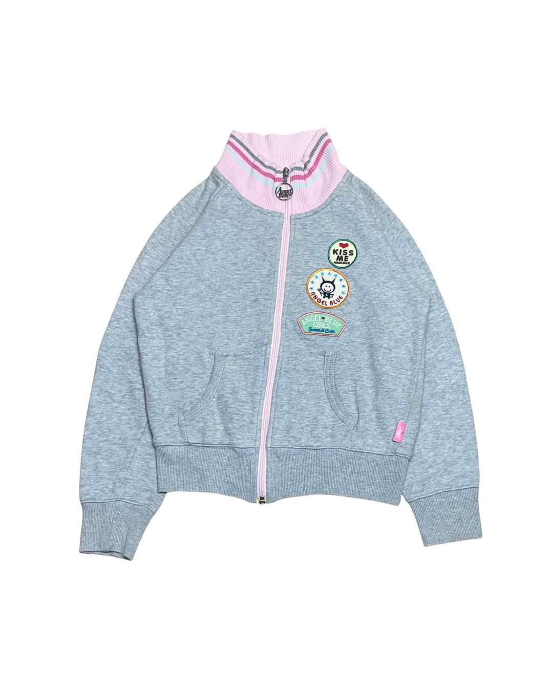 Angel Blue Angel Blue Japan Multi-Patch Grey Track Jacket JDM Streetwea Size XS / US 0-2 / IT 36-38 - 2 Thumbnail