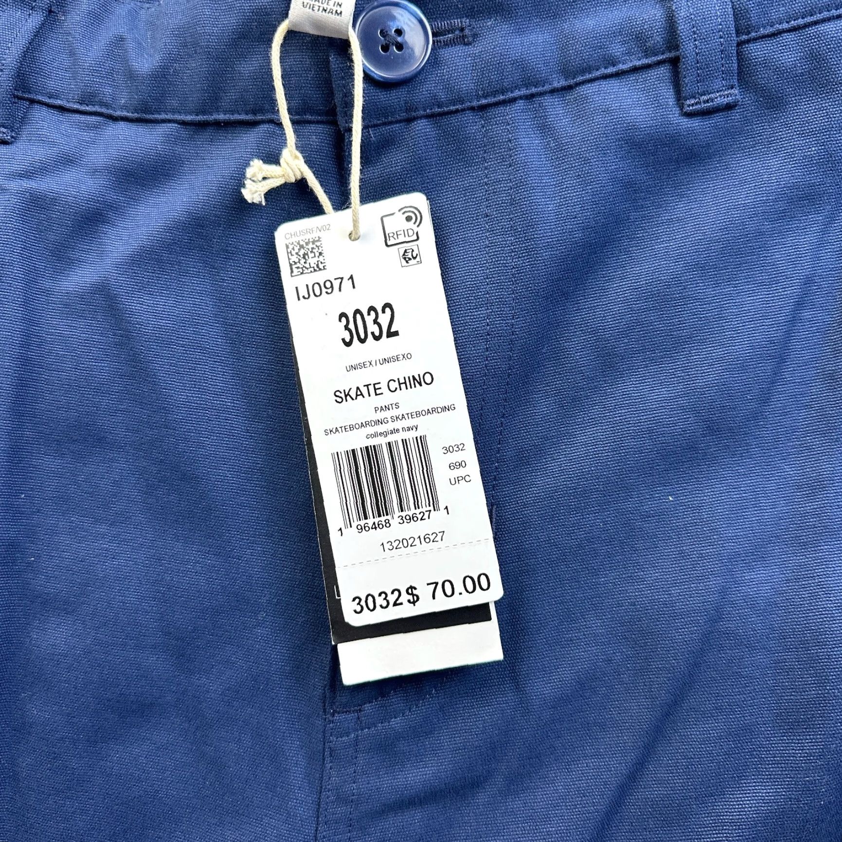 Adidas NEW Adidas Pants Mens 30x32 Blue Chino Skateboarding Skater Striped Slacks Size US 30 / EU 46 - 6 Thumbnail