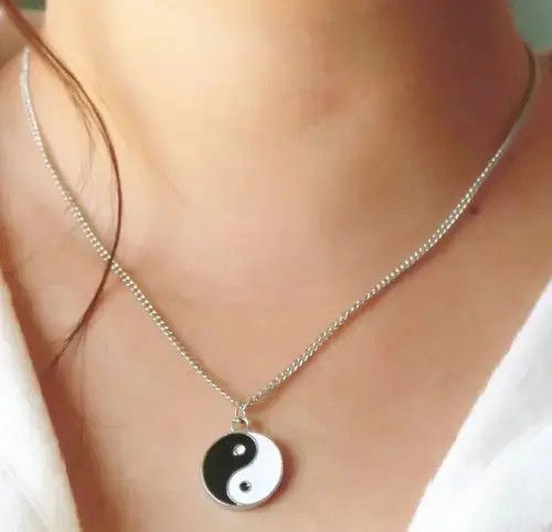 Jewelry Gothic Yin Yang Necklace Size ONE SIZE - 3 Thumbnail