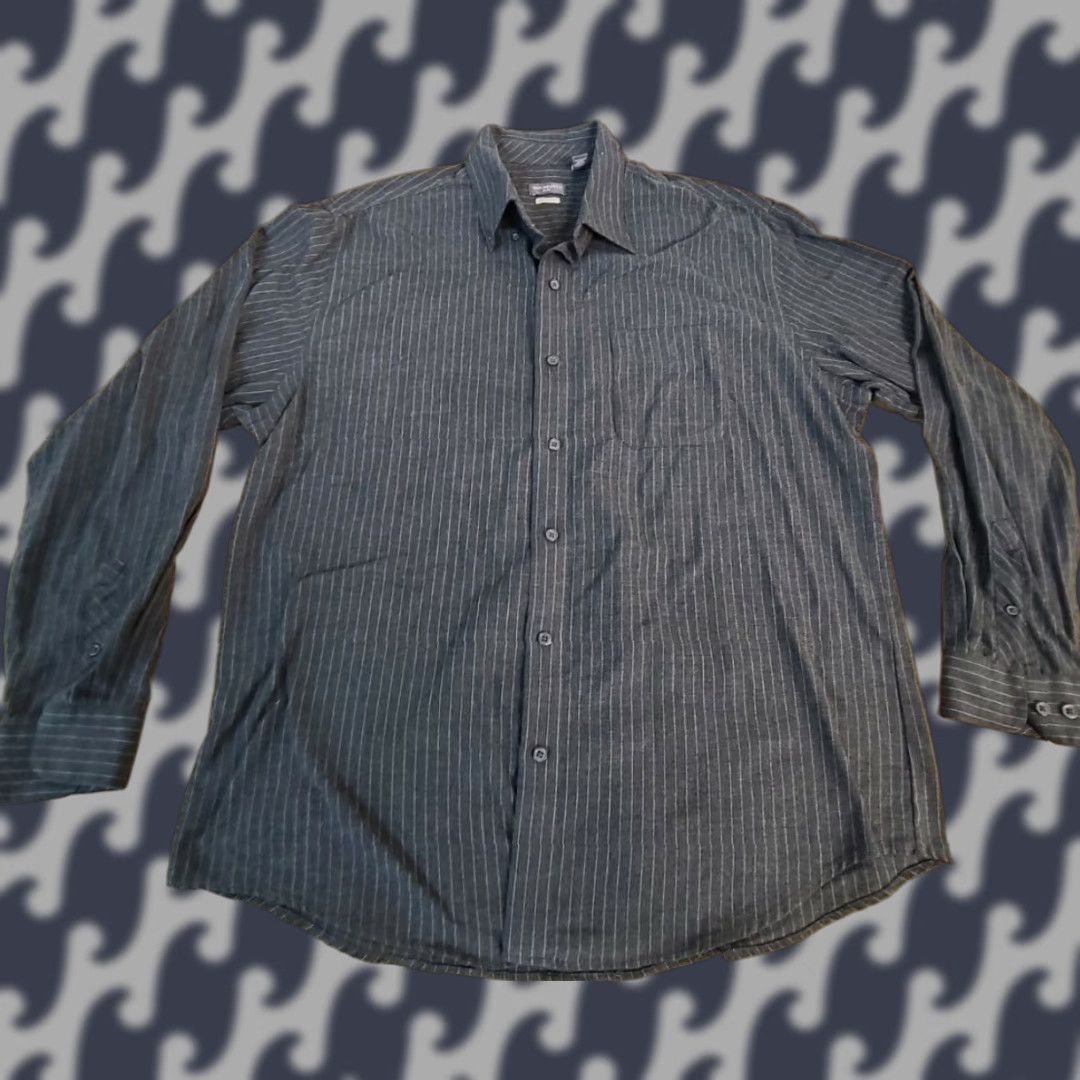 Van Heusen Van Heusen Men’s XL Flex Classic Fit Long Sleeve Button Up Black Size US XL / EU 56 / 4 - 1 Thumbnail