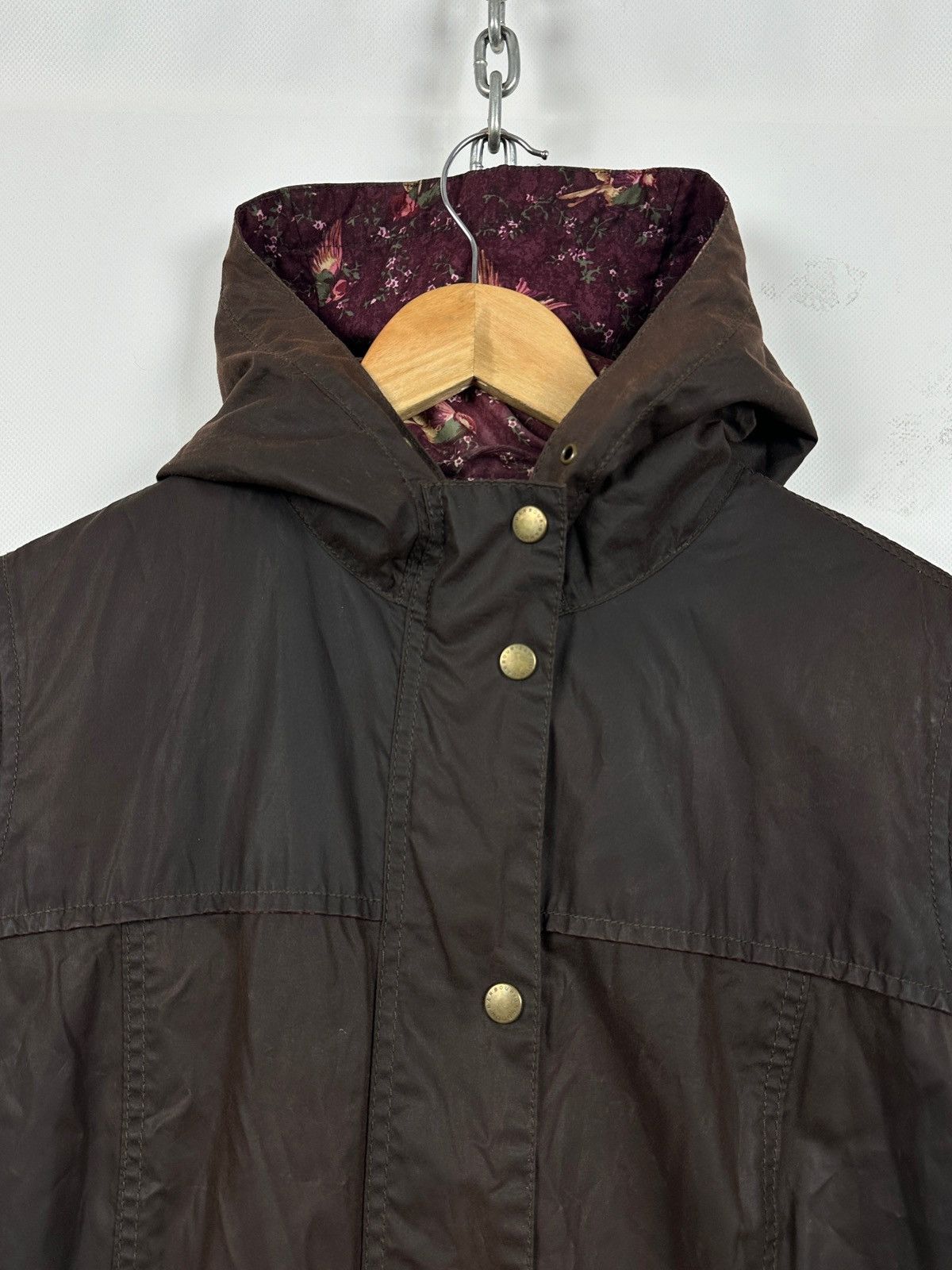 Barbour Retail Vintage Durham Brown Waxed Coat Jacket