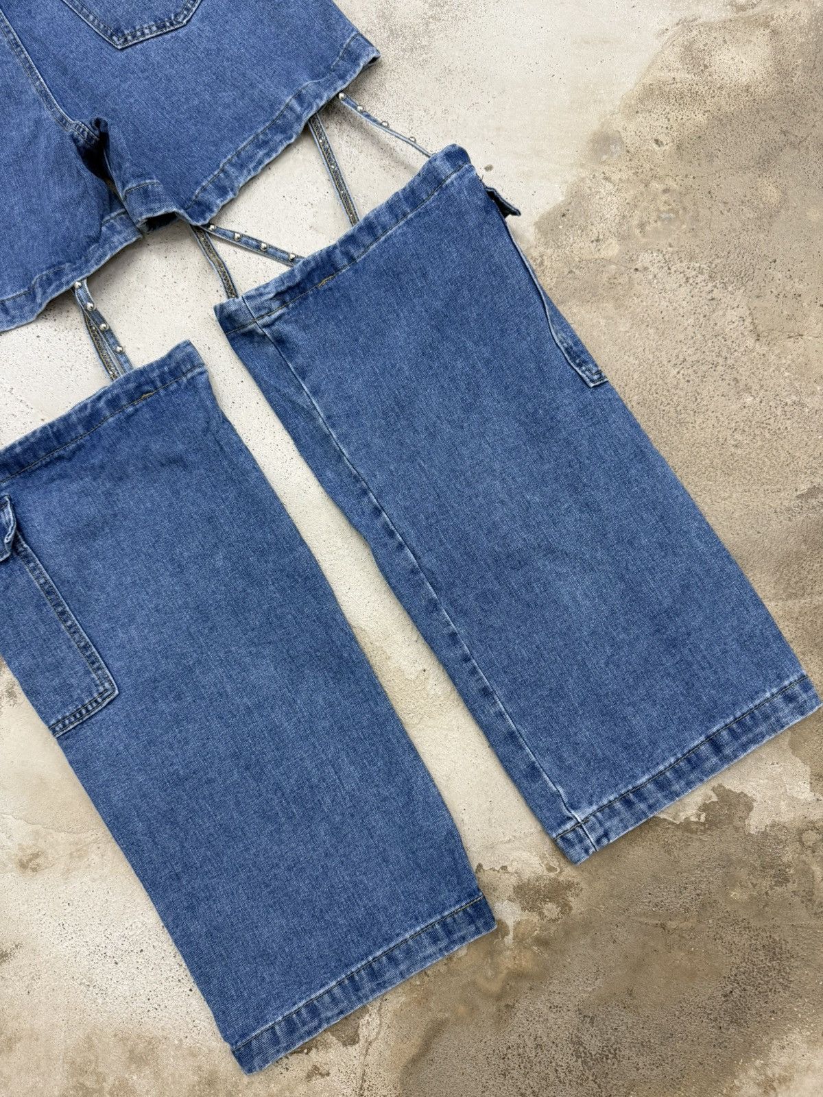 Japanese Brand Y2K Avant Garde Designer Style Street Unisex Denim Pants Size US 28 / EU 44 - 11 Thumbnail
