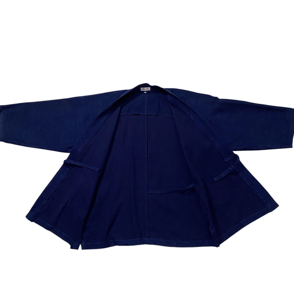 Indigo × Japanese Brand 🇯🇵 Vtg Kendo Indigo Blue Dyed Woven Kimono Samurai Jacket Size US L / EU 52-54 / 3 - 2 Thumbnail