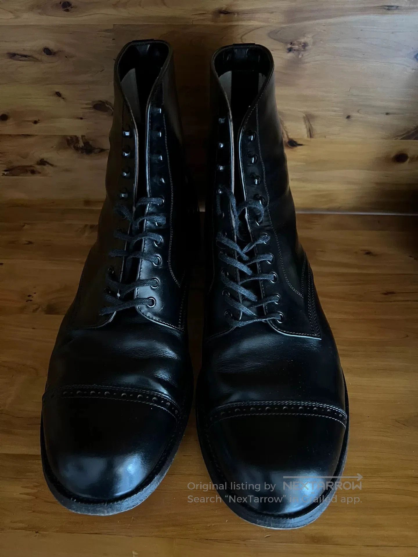 PHIGVEL MAKERS & Co. classic black leather service boots for men. Size US 9.5 / EU 42-43 - 2 Thumbnail