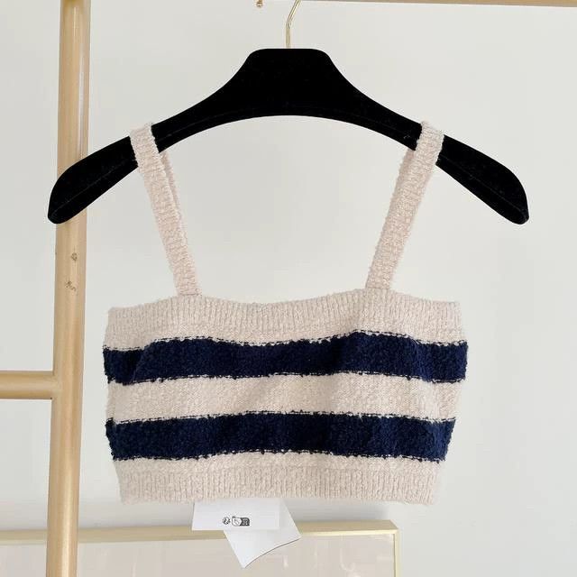 Dior Dior Black and white striped knitted vest Size S / US 4 / IT 40 - 2 Thumbnail
