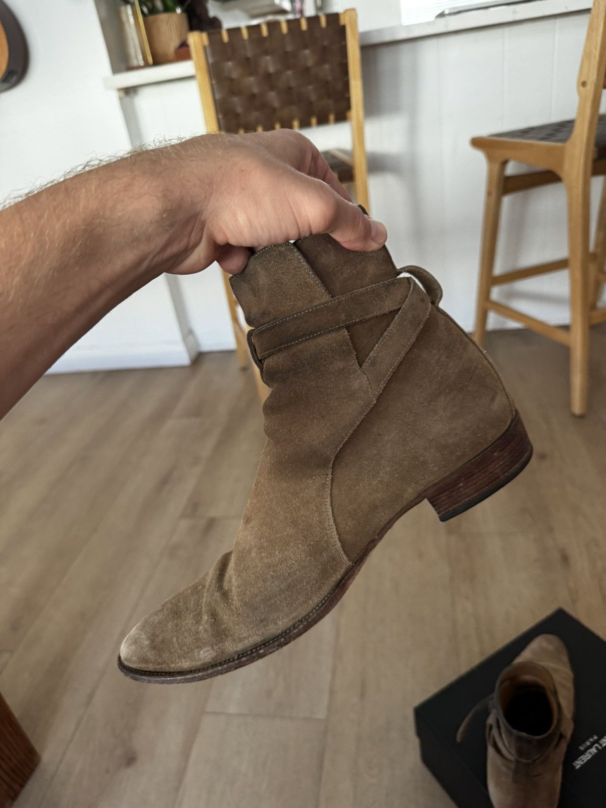 Saint Laurent Paris Sigaro Tan hedi jodphur wyatt Size US 9 / EU 42 - 7 Thumbnail