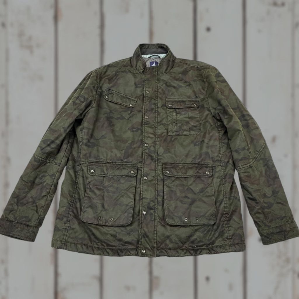 johnnie-O johnnie-O Jacket Mens XL Green Camo Quilted Full Zip Field Coburn JMJK2070 Size US XL / EU 56 / 4 - 1 Thumbnail