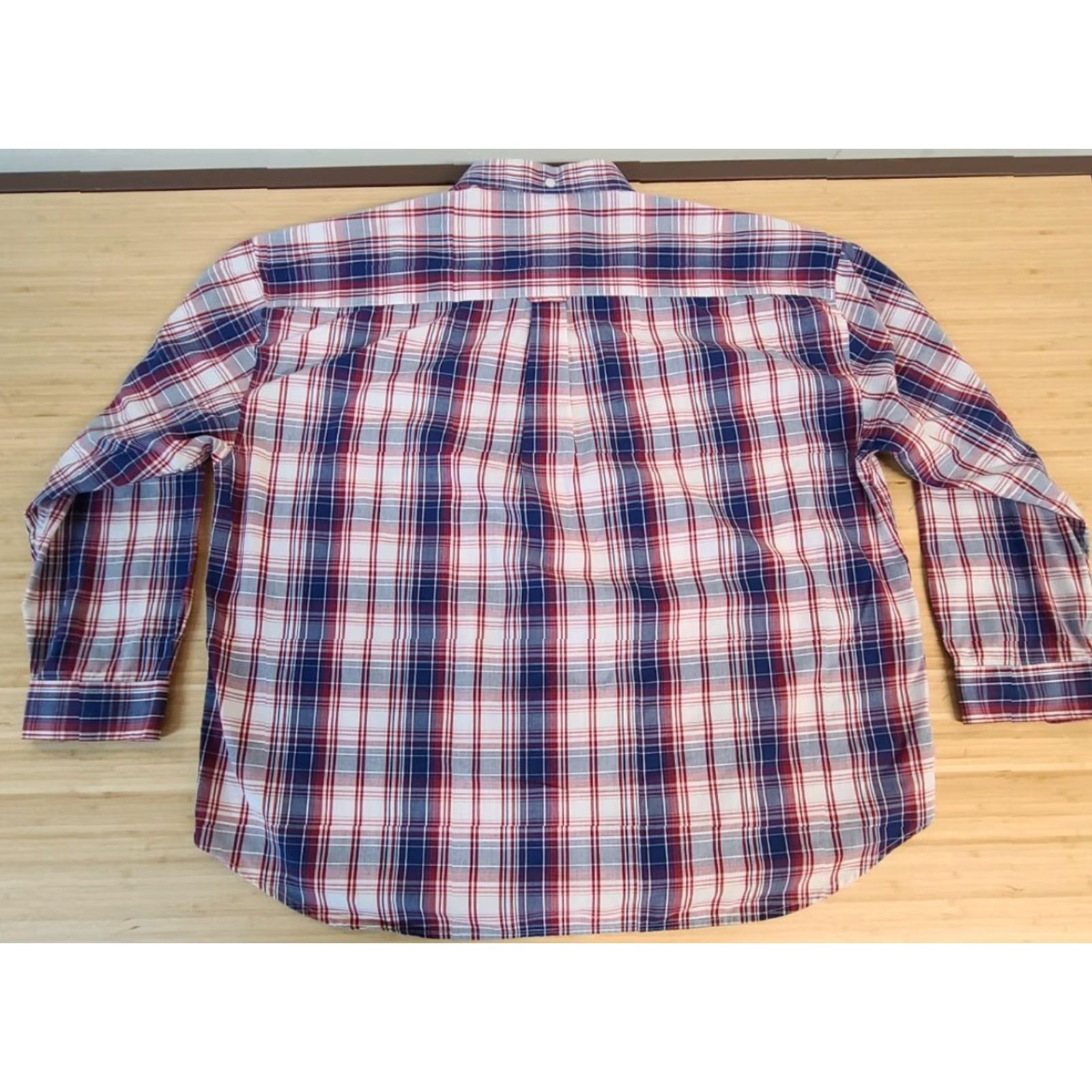 Vintage Mountain Lake Button-Up Shirt XXL Blue Red Plaid Long Sleeve Casual Men's Size US XXL / EU 58 / 5 - 3 Thumbnail