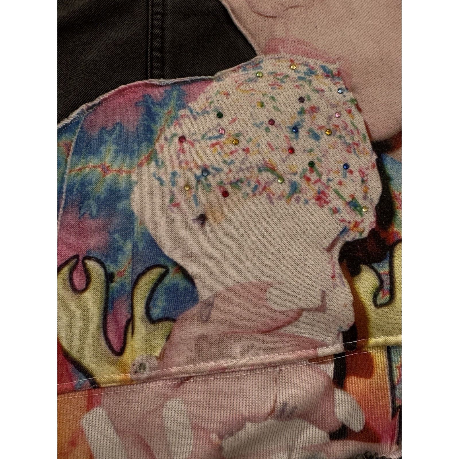 Other MILEY CYRUS Bangerz Upcycled Retro Distressed Denim Jacket M Size M / US 6-8 / IT 42-44 - 11 Thumbnail