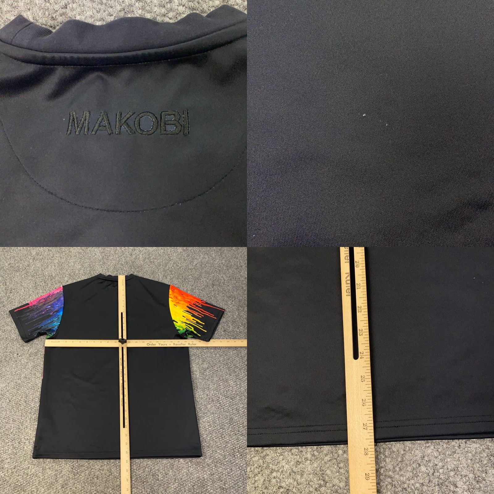 Vintage Makobi Shirt Mens Medium Black Originals Paint Short Sleeve Shirt Size US M / EU 48-50 / 2 - 8 Thumbnail