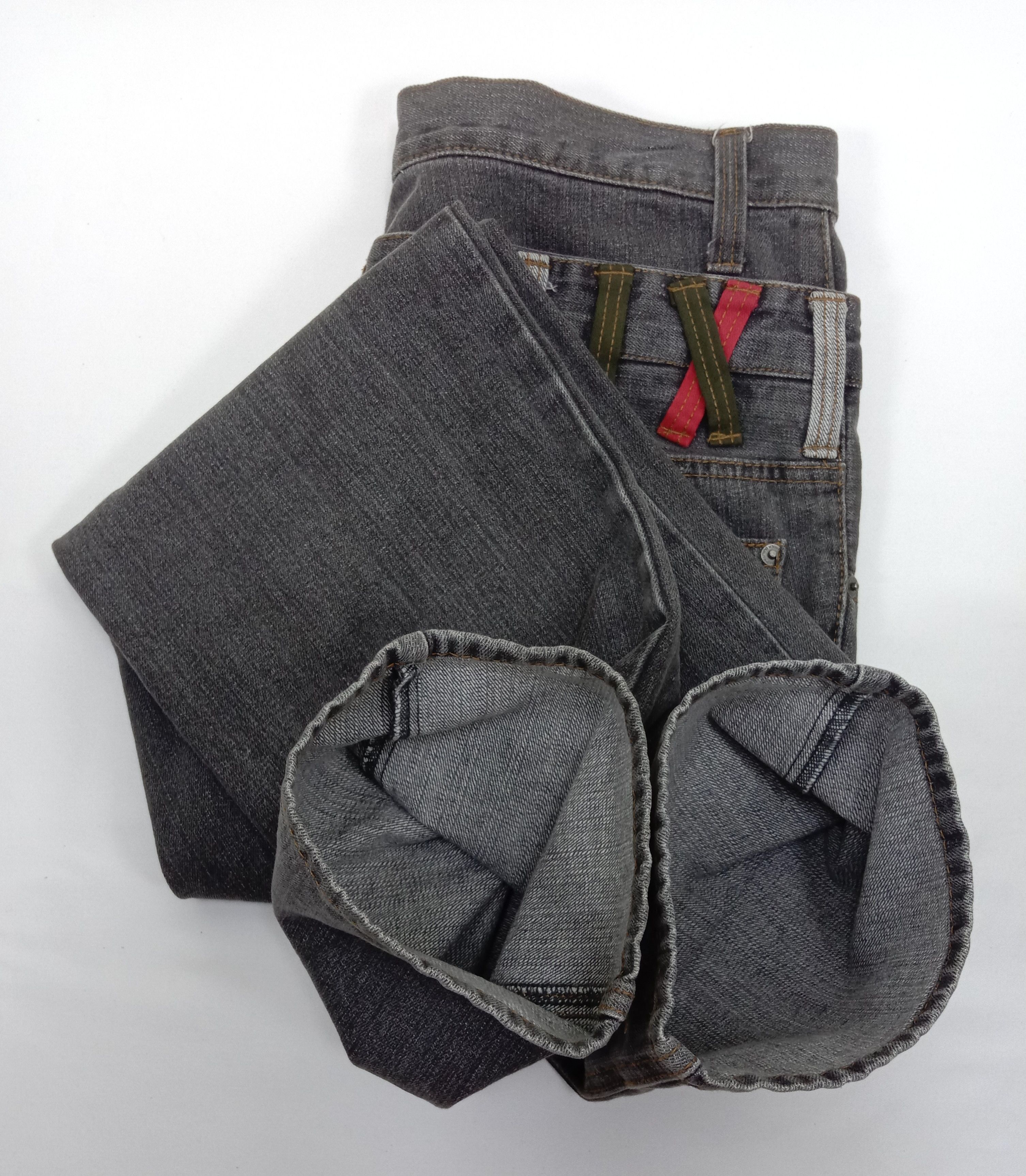 Japanese Brand Vintage Japanese Brand Double Waist Faded Black Jeans Size US 33 - 12 Thumbnail
