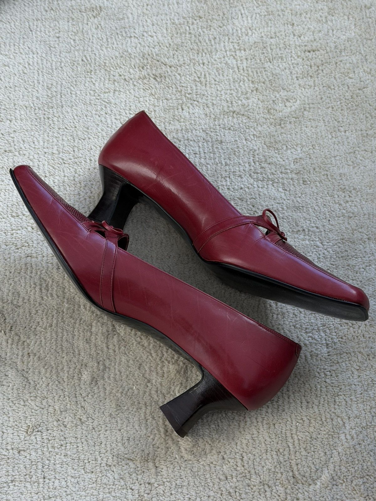 Sonia Rykiel Sonia Rykiel burgundy leather pumps – size 36.5 Size US 5.5 / IT 35.5 - 2 Thumbnail