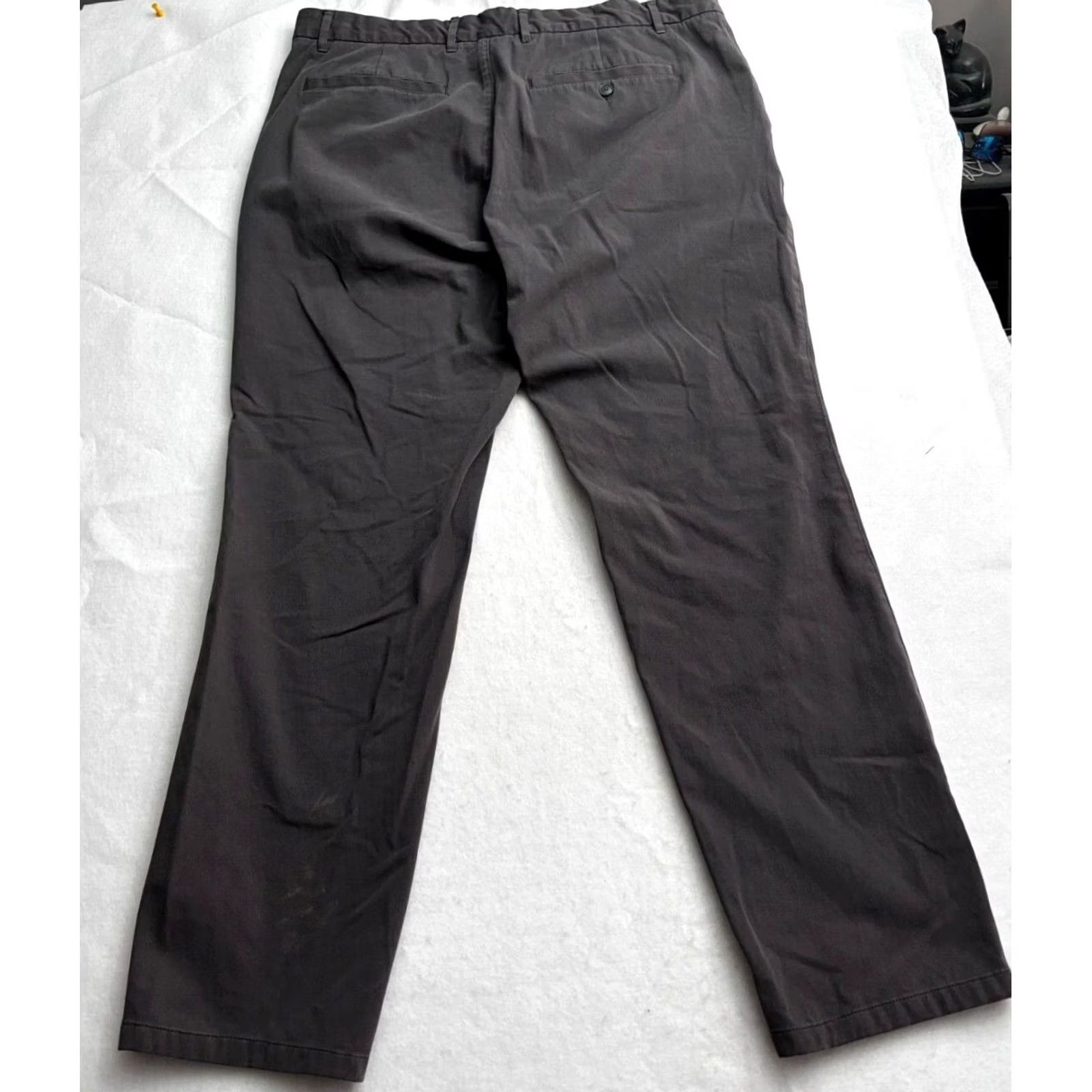 Everlane Everlane Chinos Mens 38 Gray Uniform Slim Fit Stretch Chino Pant Pockets Zip Button 38x30 Size US 38 / EU 54 - 3 Thumbnail