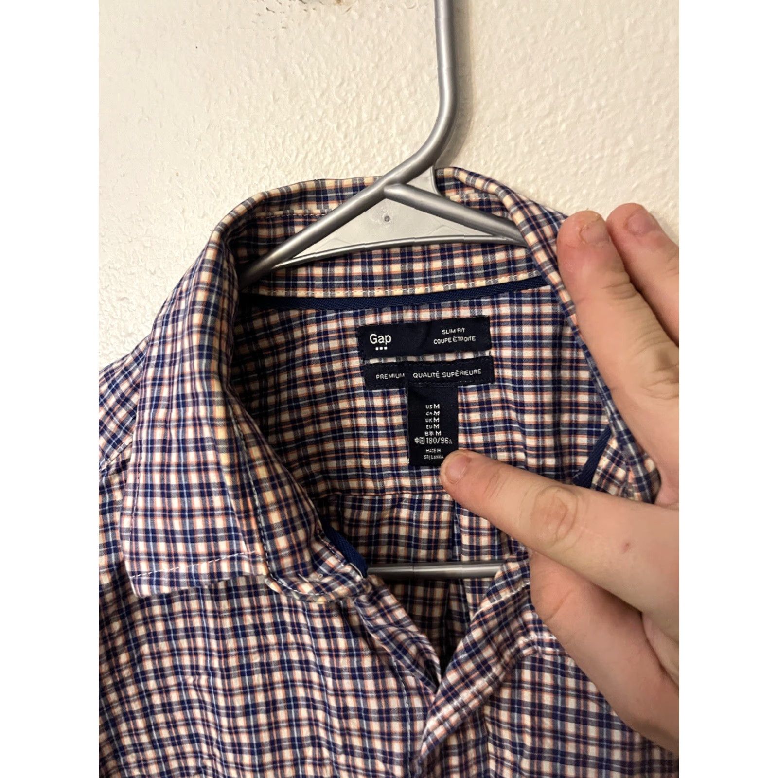 Gap Gap Button-Up Shirt Mens M Multicolor Plaid Slim Fit Long Sleeve Button-Down Collared Shirt Size US M / EU 48-50 / 2 - 2 Thumbnail