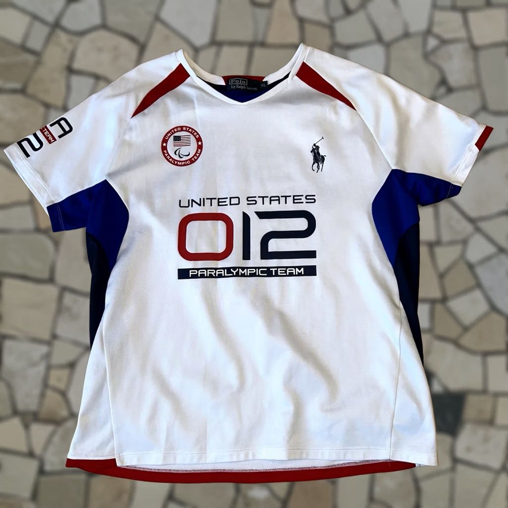 Polo Ralph Lauren Polo Ralph Lauren Jersey Adult XL White Ralph Lauren Polo 2012 London Olympic Paralympic Team Colorblock Shirt Mens Size US XL / EU 56 / 4 - 1 Thumbnail