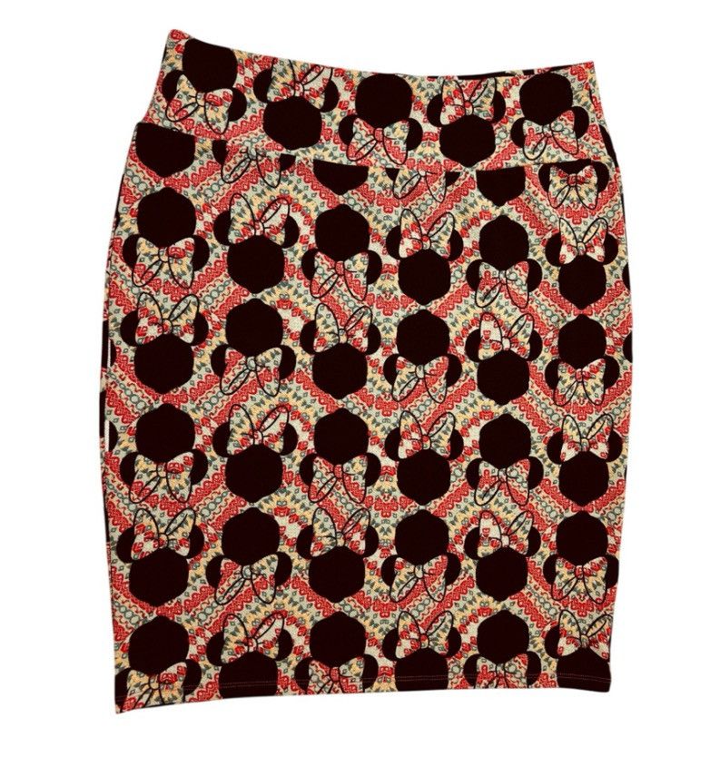 Other Disney LuLaRoe Minnie Mouse Paisley Pencil Skirt – Size 3XL Size 38" / US 16 / IT 52 - 2 Thumbnail