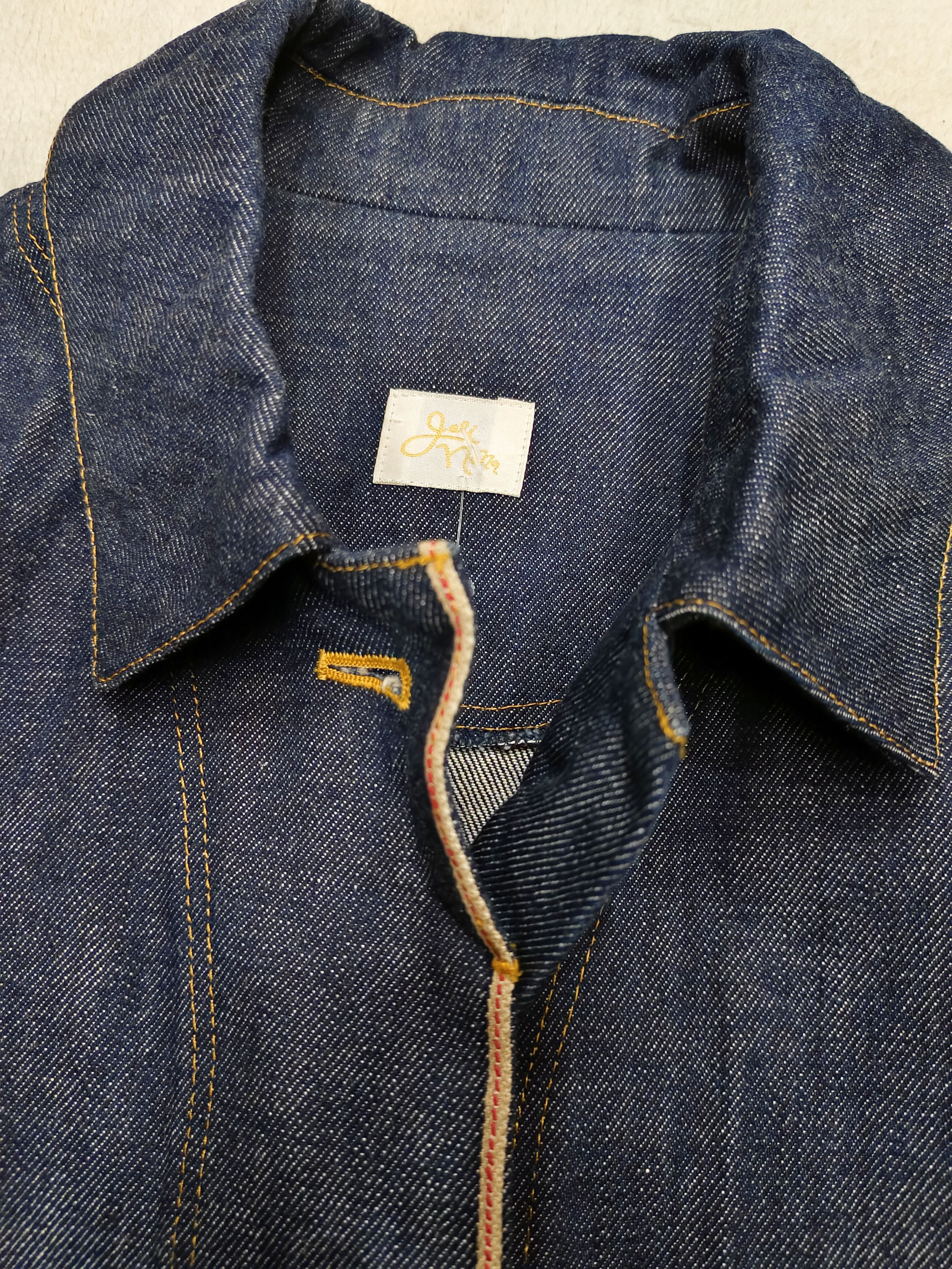 Japanese Brand 90s Joli Nana- Japanese Artsy Selvedge Denim Coat Jacket Size M / US 6-8 / IT 42-44 - 4 Thumbnail