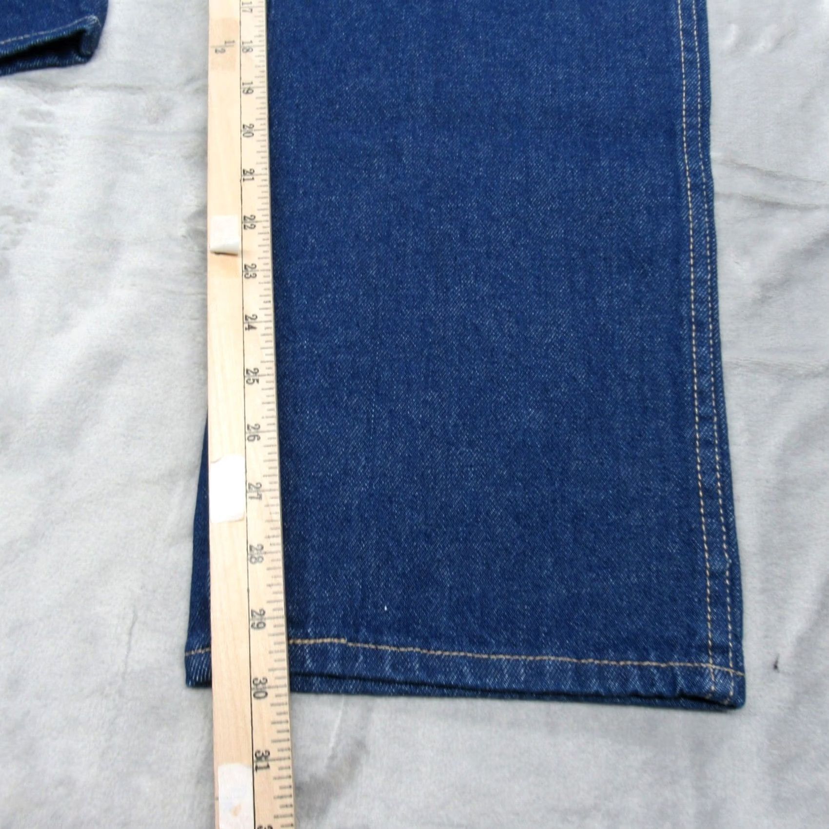 Dickies Dickies Jeans Mens 36x30 Carpenter Dark Wash Straight Relaxed NEW Wide-Leg Jeans Mens 36 Dark Wash 5-Pocket Denim Cotton Button Rise Mid None Mens Size US 36 / EU 52 - 4 Thumbnail