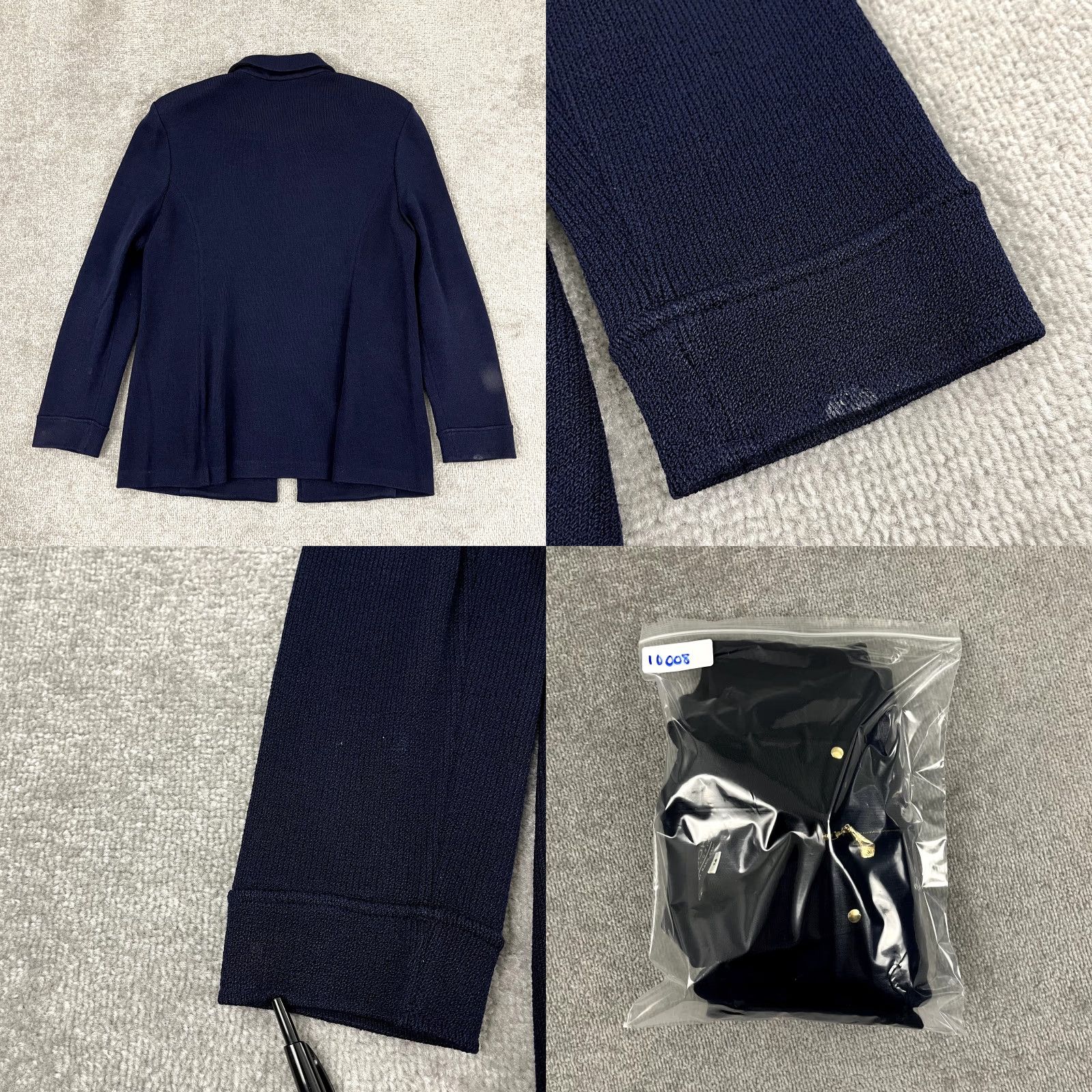 St. John VINTAGE ST. JOHN Womens Sweater Size 14 Blue Wool Knit Full Zip Pockets Preppy Classic Size XL / US 12-14 / IT 48-50 - 8 Thumbnail