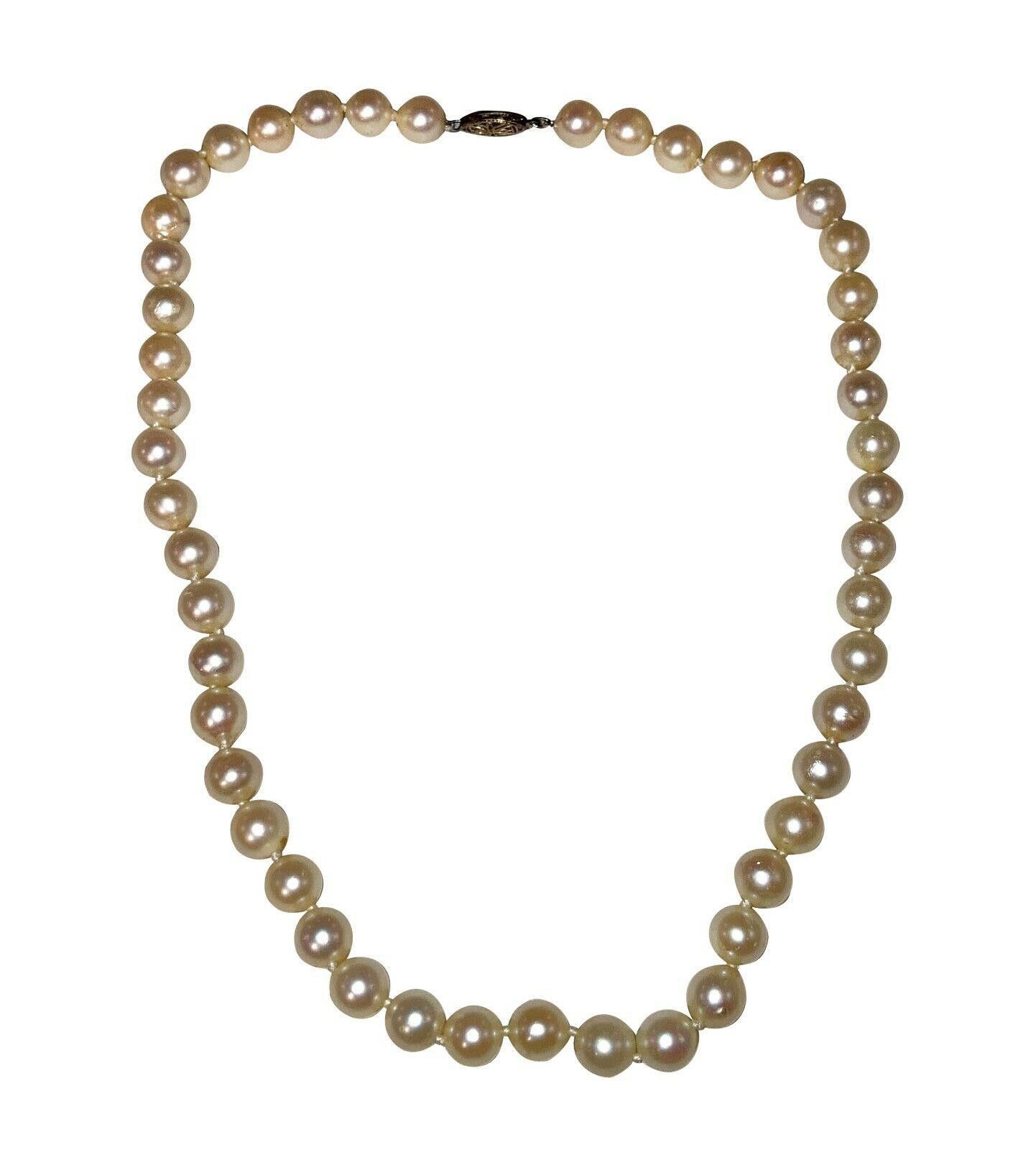 Designer 14 kt Gold Creamy White Cultured Pearl Necklace Size ONE SIZE - 2 Thumbnail