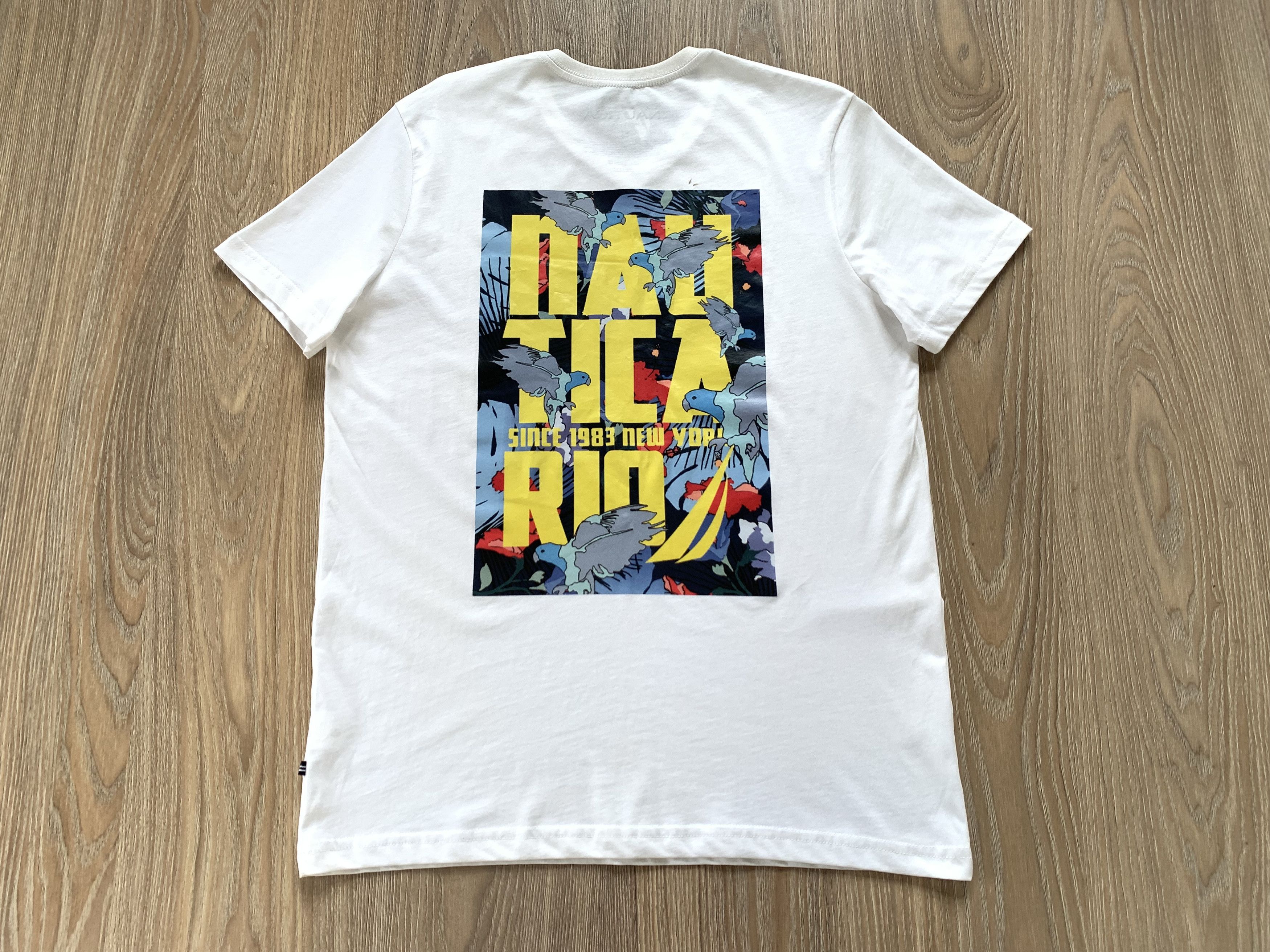 Other Nautica Printed White Cotton T Shirt Size US S / EU 44-46 / 1 - 3 Thumbnail
