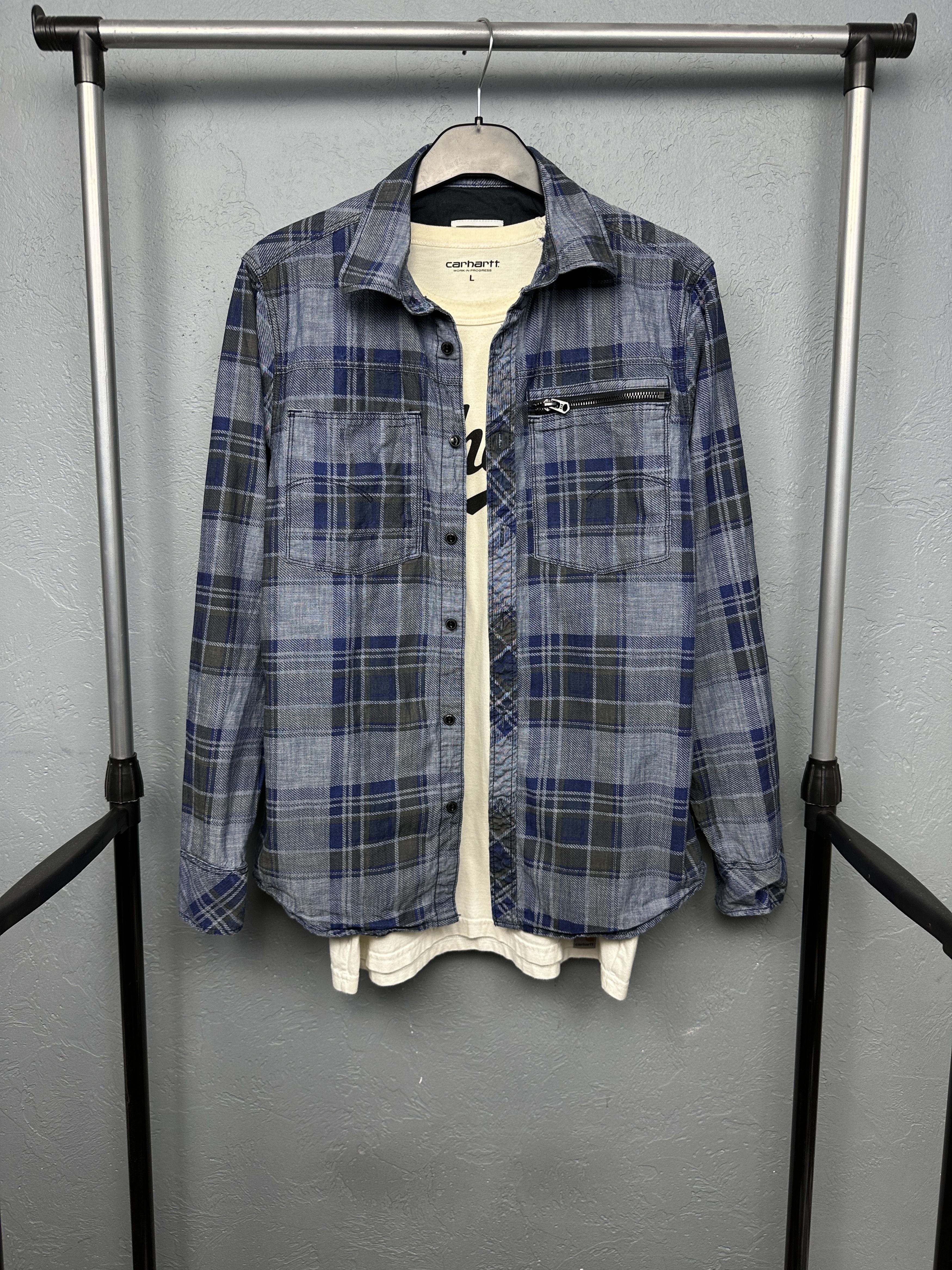 G-Star G Star Raw Mens Attacc Long Sleeve Plaid Shirt Size US M / EU 48-50 / 2 - 1 Thumbnail