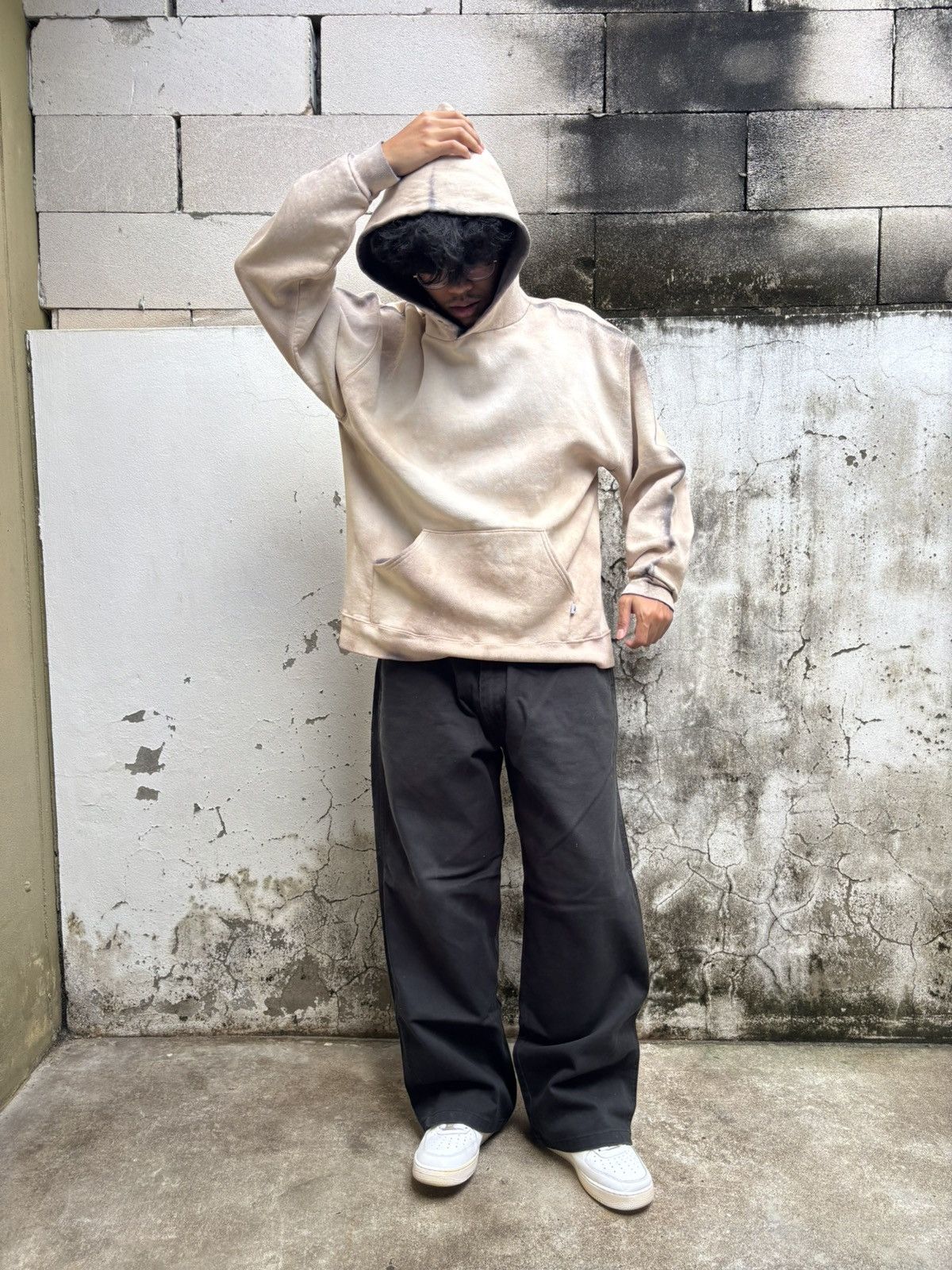 Vintage Thrashed Distressed Faded Russell Hoodie ERD Grunge Size US XL / EU 56 / 4 - 9 Thumbnail