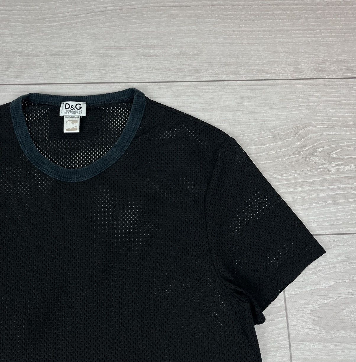 Dolce & Gabbana Dolce Gabbana Vintage Avante Garde Black Mesh T Shirt Size US M / EU 48-50 / 2 - 4 Thumbnail