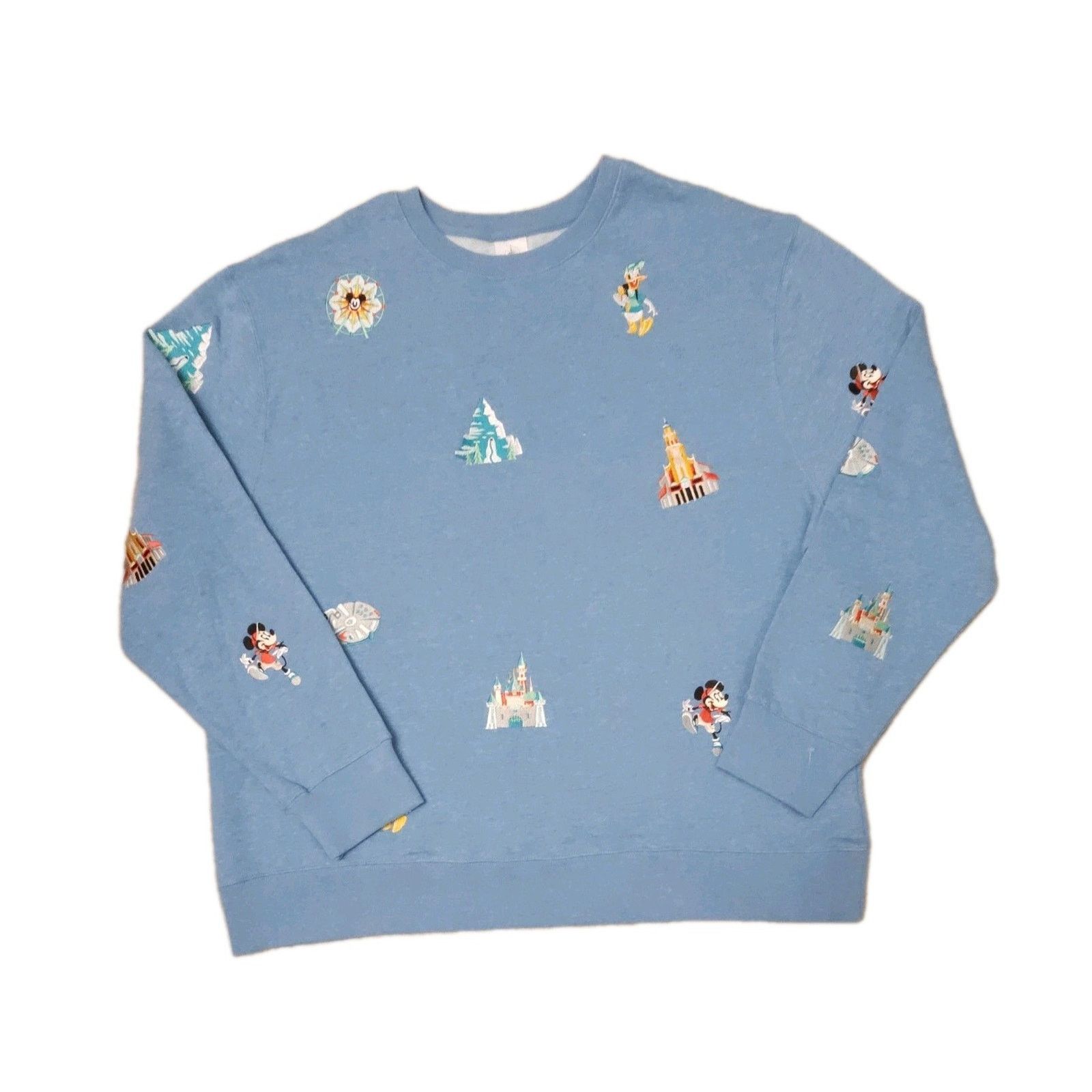 Disney Disneyland Embroidered Park Icons Sweatshirt Bl Unisex 2XL Size US XXL / EU 58 / 5 - 1 Thumbnail