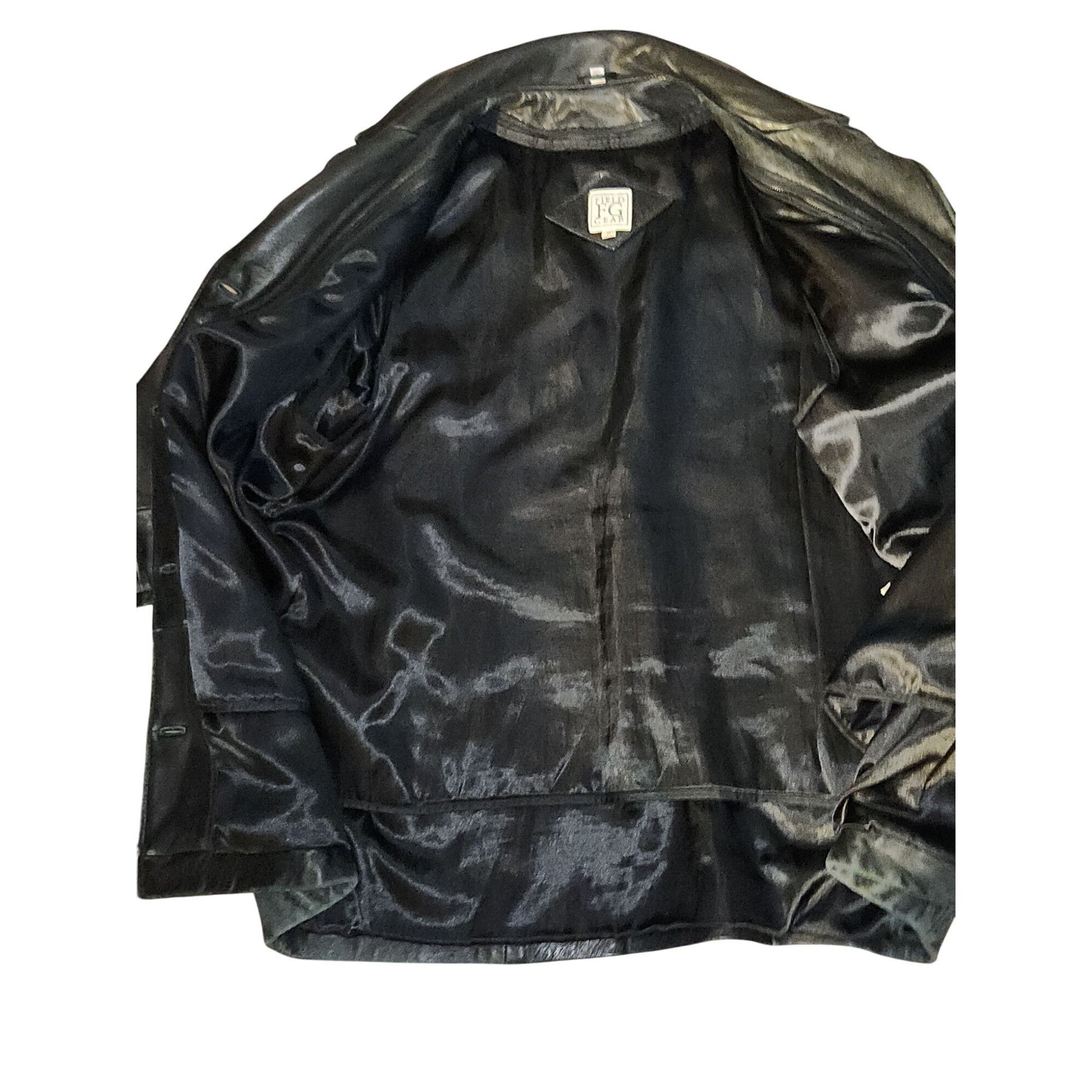 Vintage Field Gear Genuine Leather Coat Vtg Black Adult M Removable Size US M / EU 48-50 / 2 - 9 Thumbnail