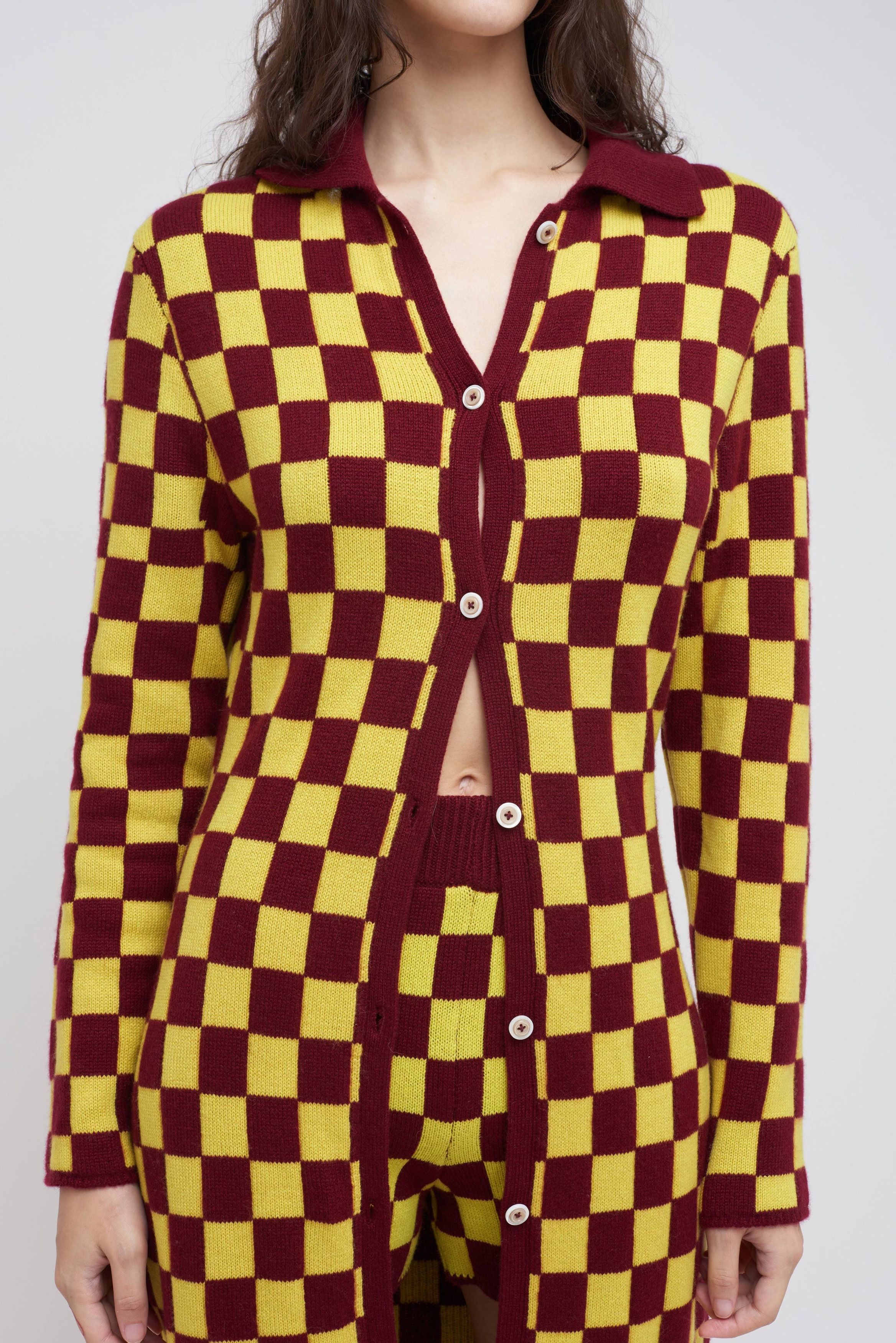 The Elder Statesman $1730 The Elder Statesman Checkered Button Dress Size XS / US 0-2 / IT 36-38 - 5 Thumbnail