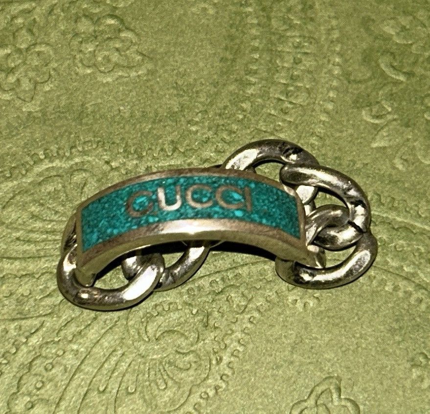 Gucci Gucci Tag Chain Enamel Arg 925 Ring Gucci Size 20/ US size 9 Size ONE SIZE - 3 Thumbnail
