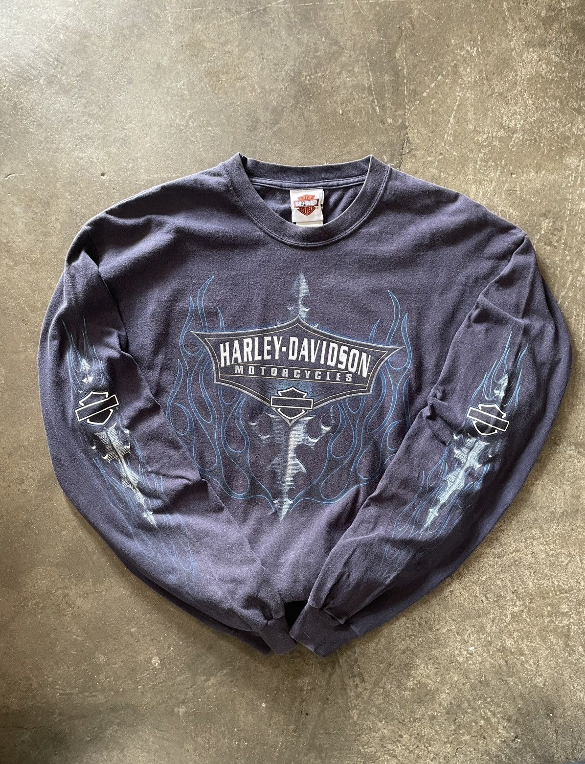 Harley Davidson Harley davidson blue flames Size US L / EU 52-54 / 3 - 1 Thumbnail