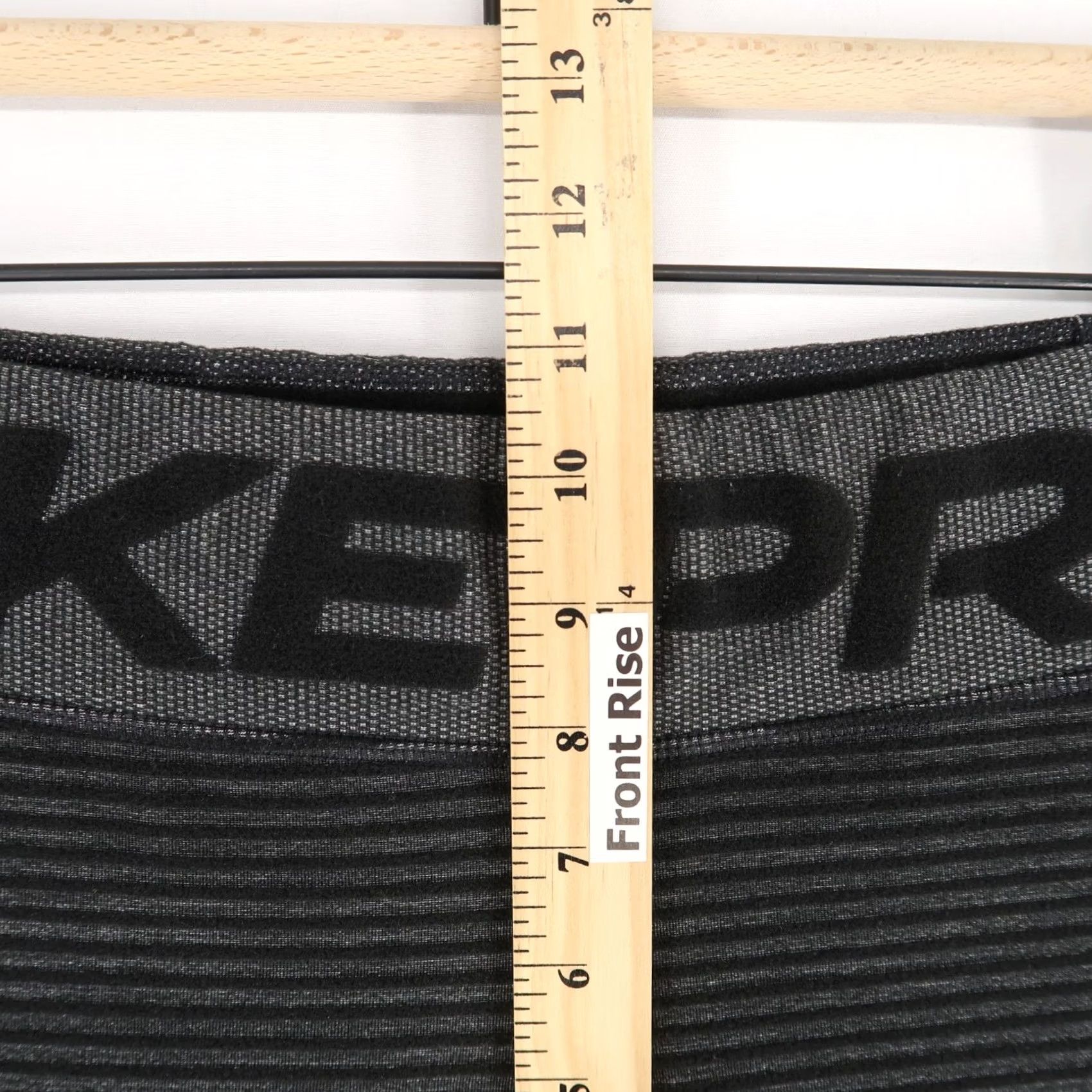 Nike Nike Pro Hyperwarm Tights Womens M Black Striped Compression Thermal Training Size ONE SIZE - 6 Thumbnail