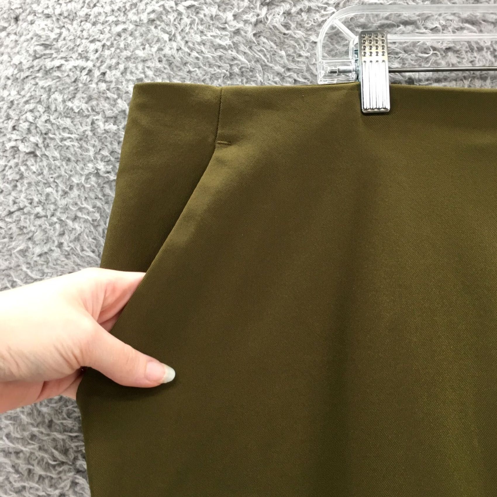 Worthington Worthington Womens 24W Plus Green Straight Leg Ankle Pants High Rise Zip Fly NEW Size 34" / US 12 / IT 48 - 5 Thumbnail