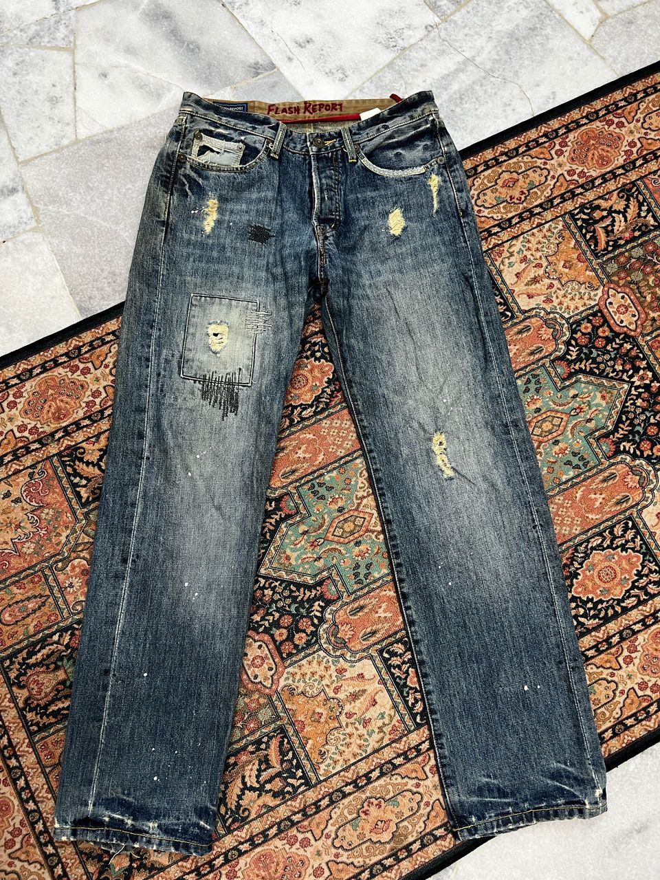 Japanese Brand Japanese Brand Flash Report Sashiko Jeans Size US 31 - 1 Thumbnail