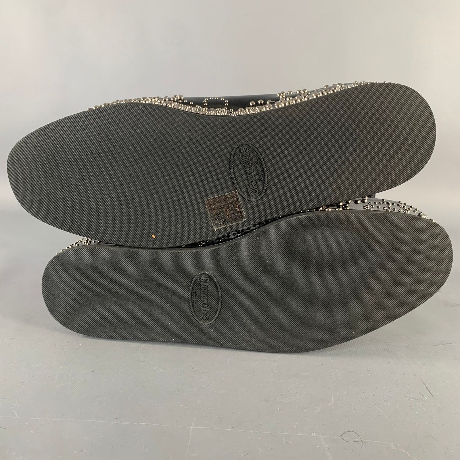 Noir Kei Ninomiya Shannon 22 Black Floral Studded Platform Lace-up Shoes Size US 8.5 / IT 38.5 - 6 Thumbnail